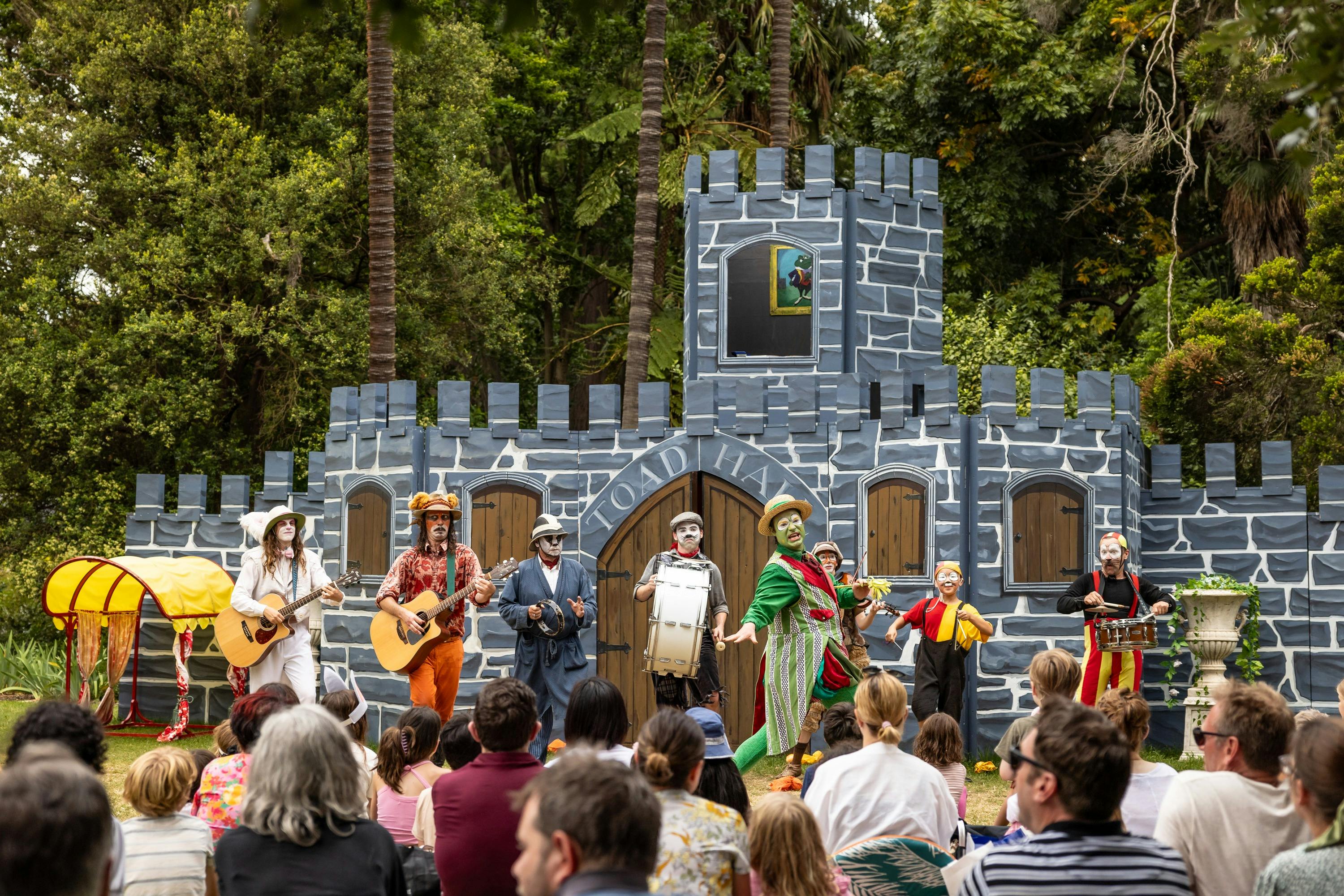 Pictured is Toad Hall with the audience joining along in the song