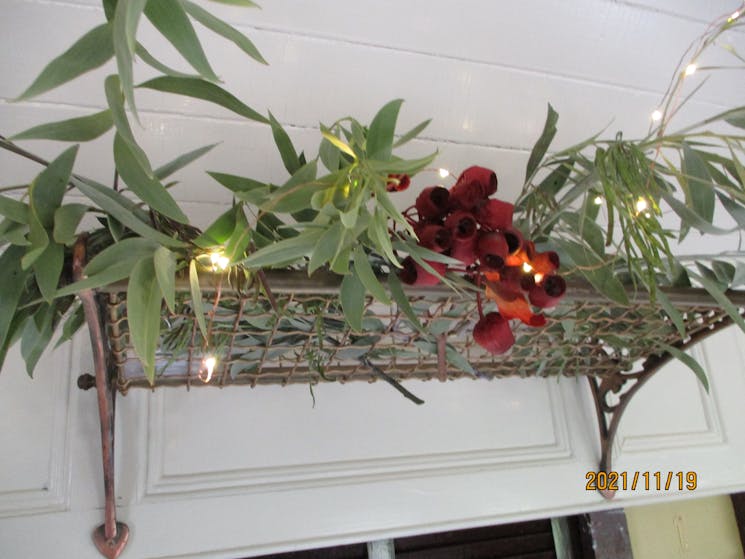 Christmas Decorations adorned the Carriage Cafe during the festive season