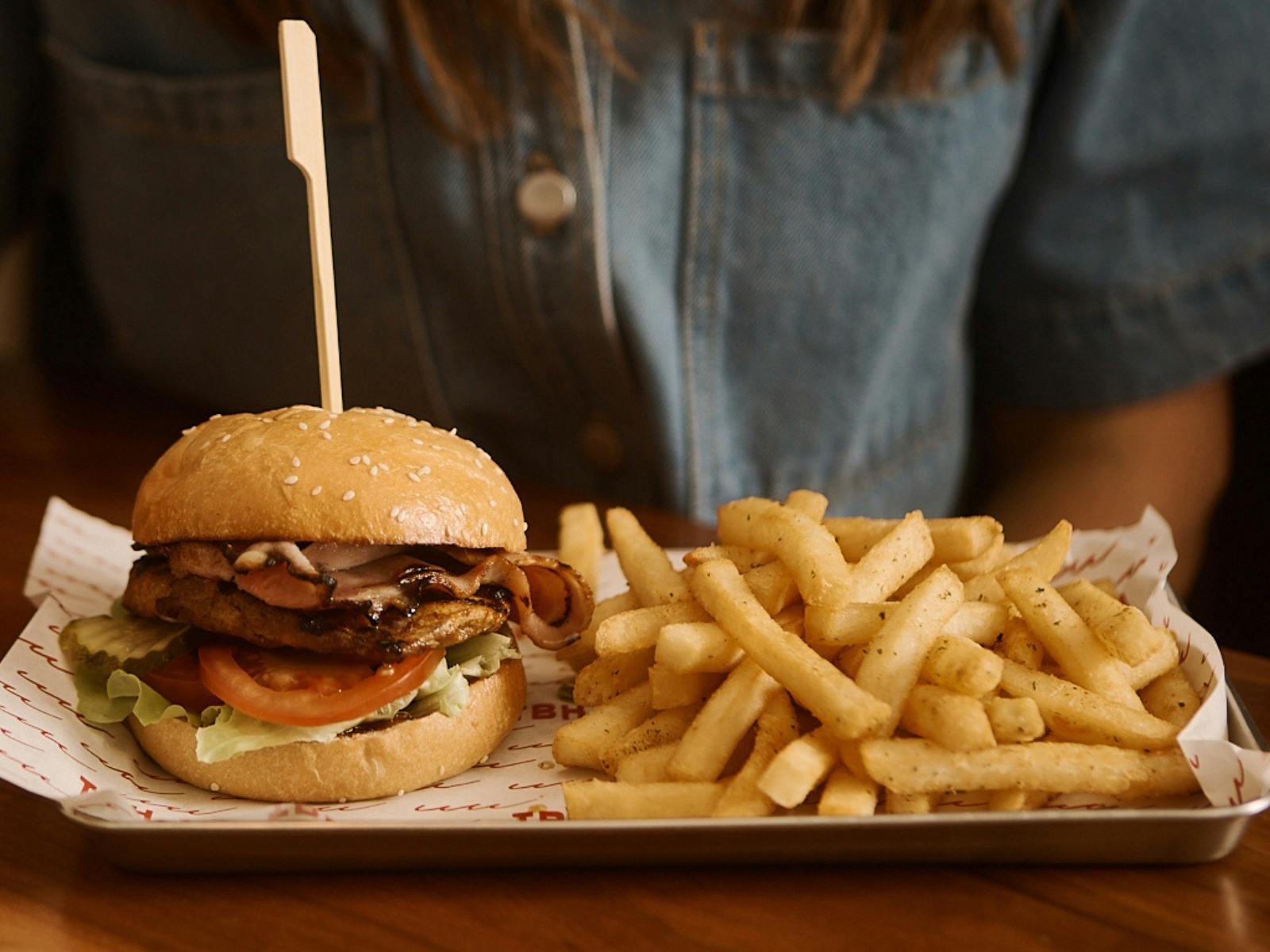 Burger & Chips at The Beach Hotel