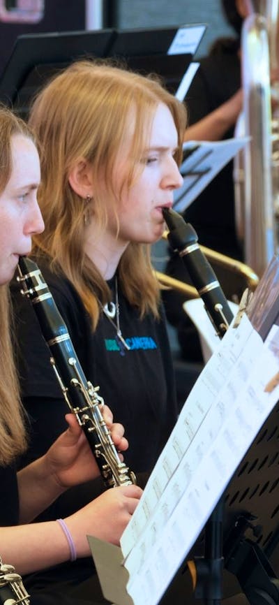 Youth Concert Band rehearsing at Music for Canberra