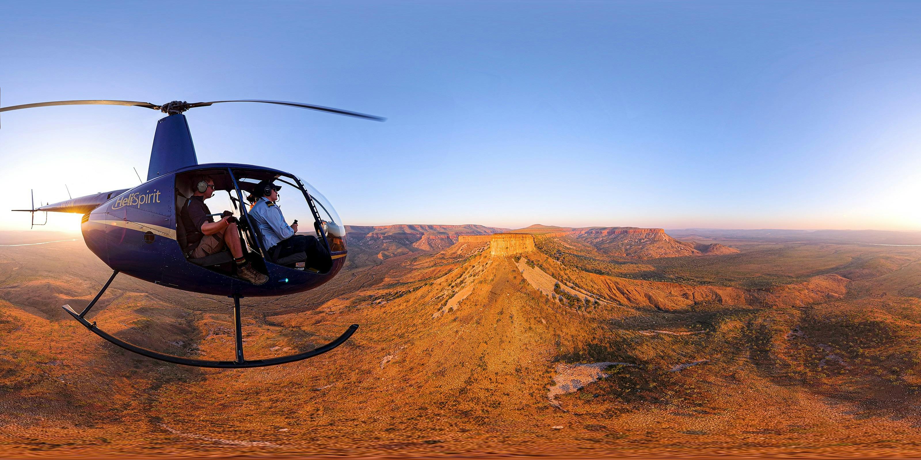 Narrator Luke Hemsworth films over the Kimberley