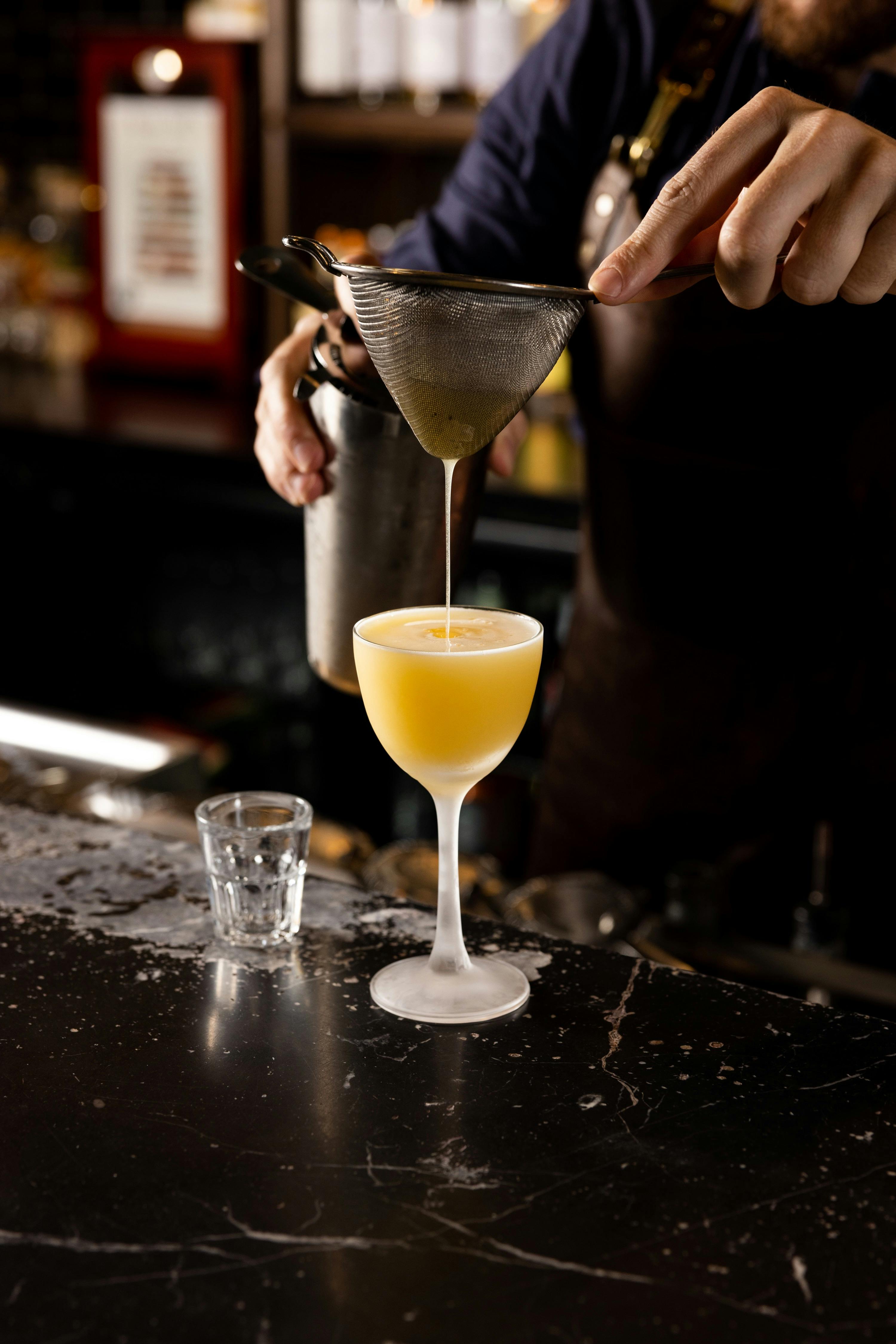 cocktails in the making