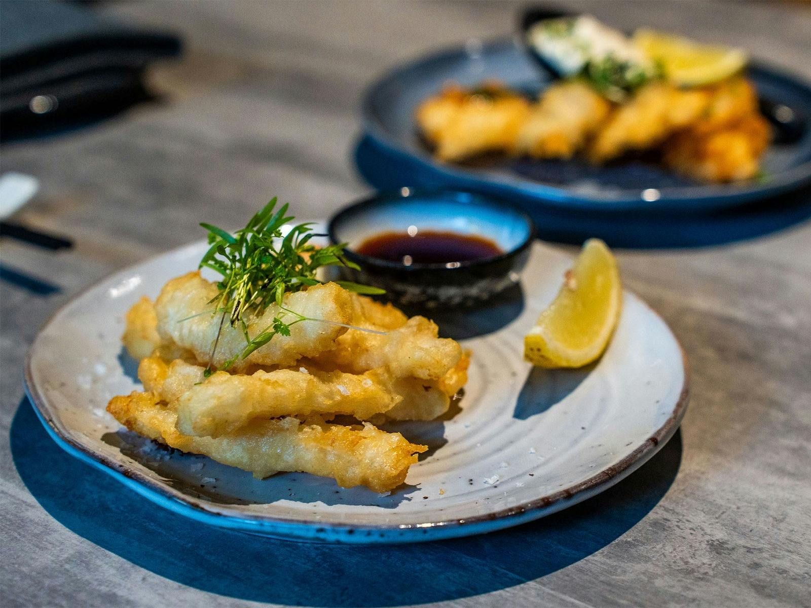 Salt & pepper squid dish at KOI Bar & Restaurant.