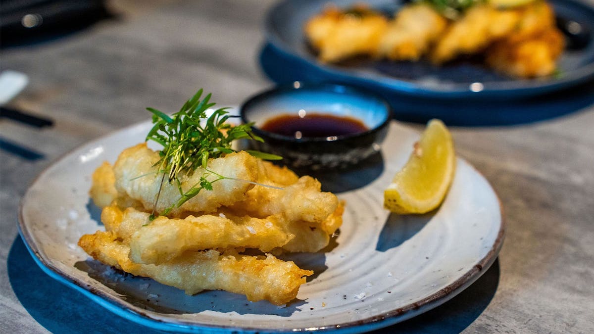 Salt & pepper squid dish at KOI Bar & Restaurant.