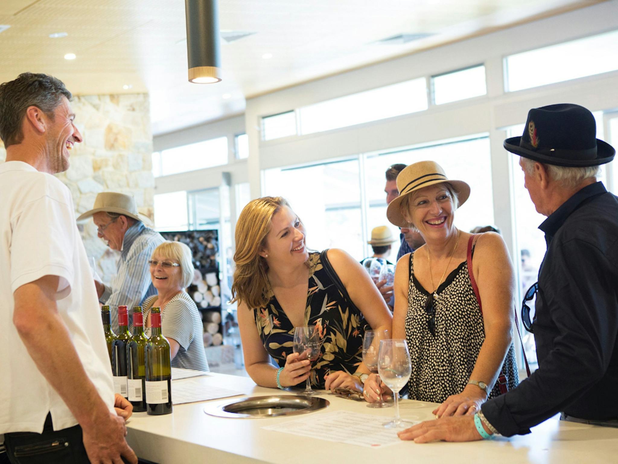 Enjoy a wine tasting with friends at our cellar door