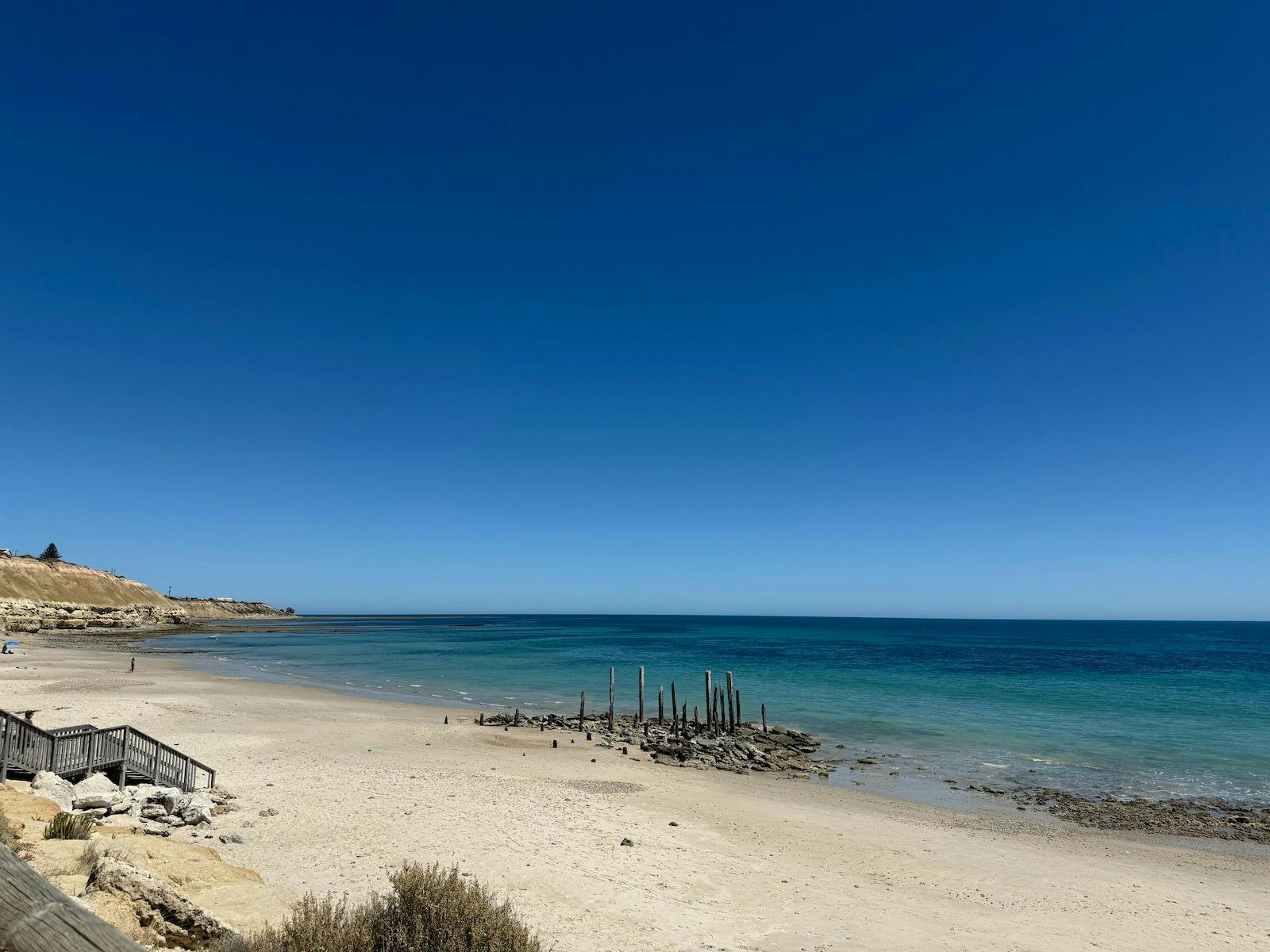 old jetty in distance