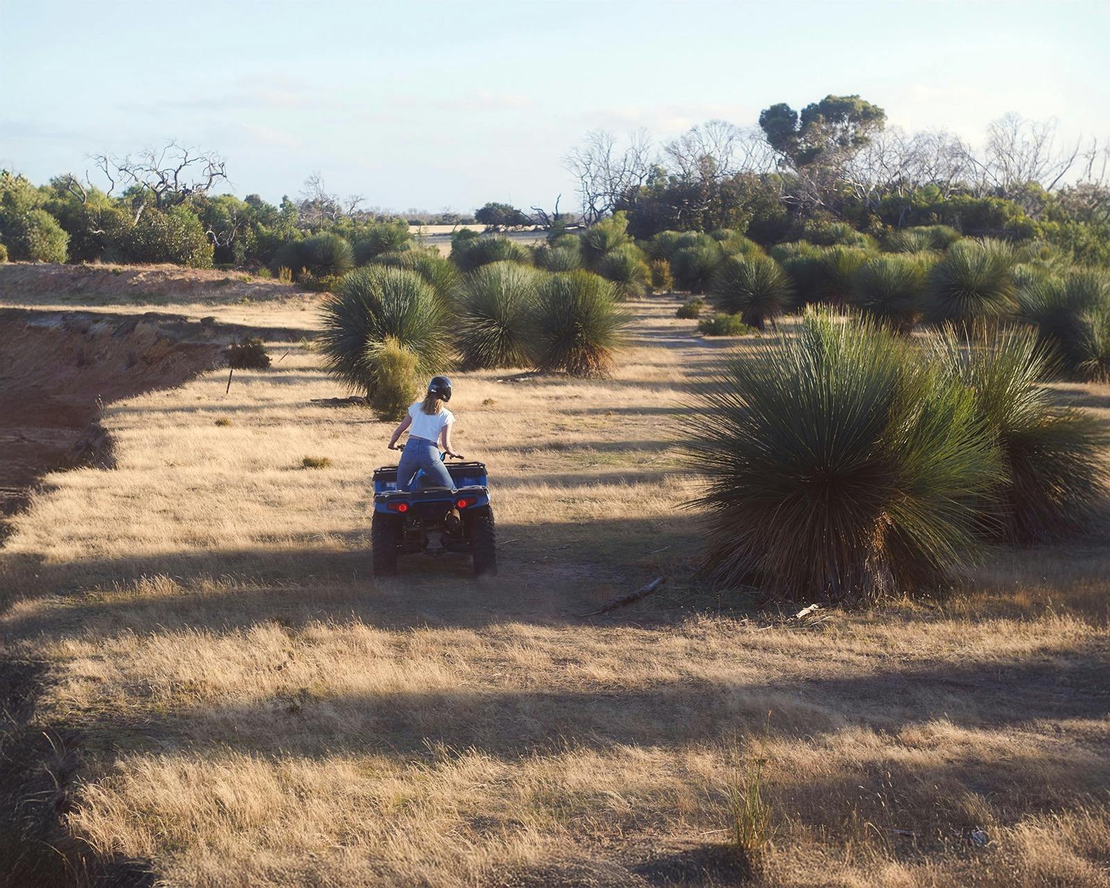 Girl on quad bike