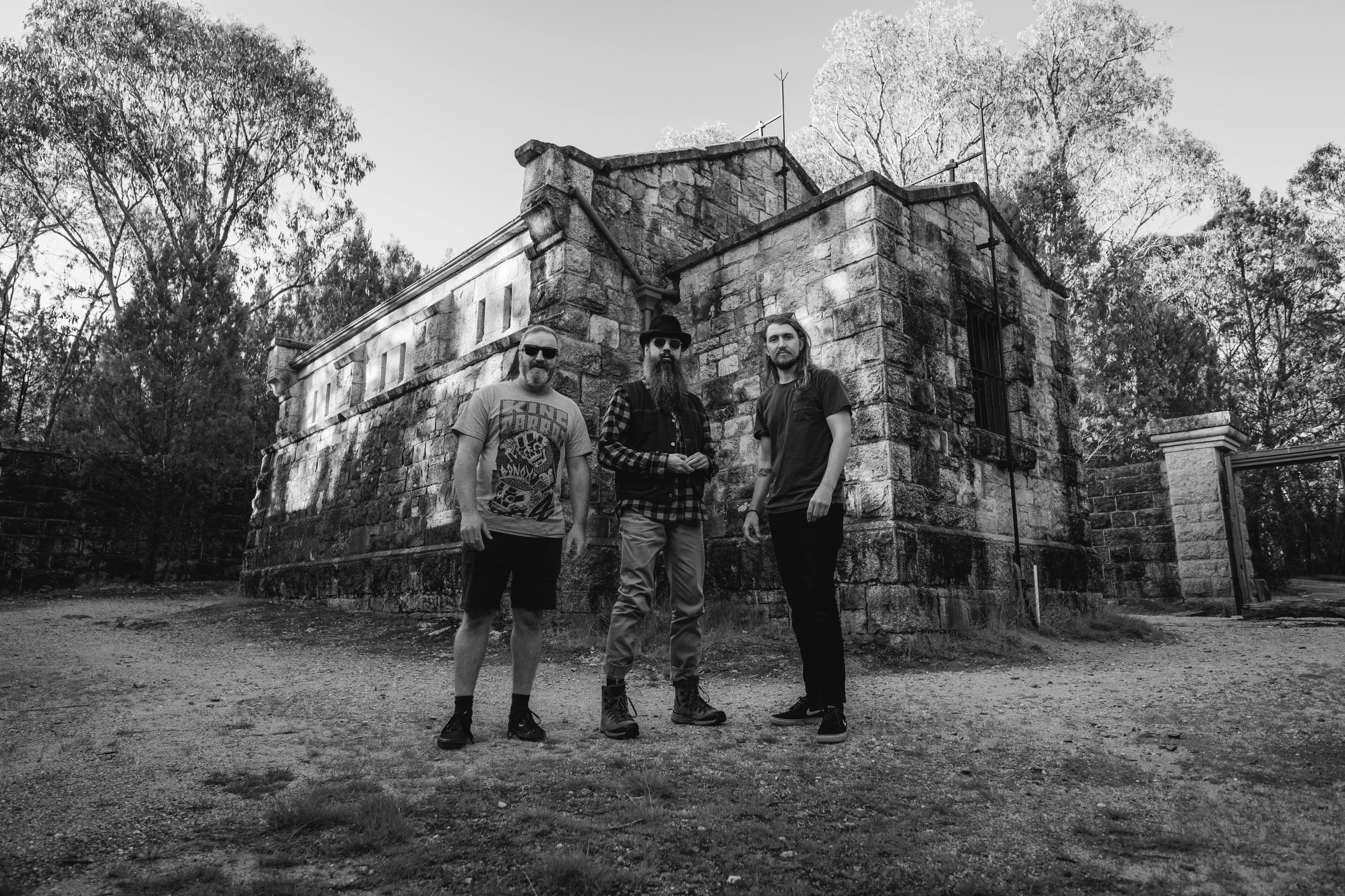 3 persons at the Powder Magazine exhibition site