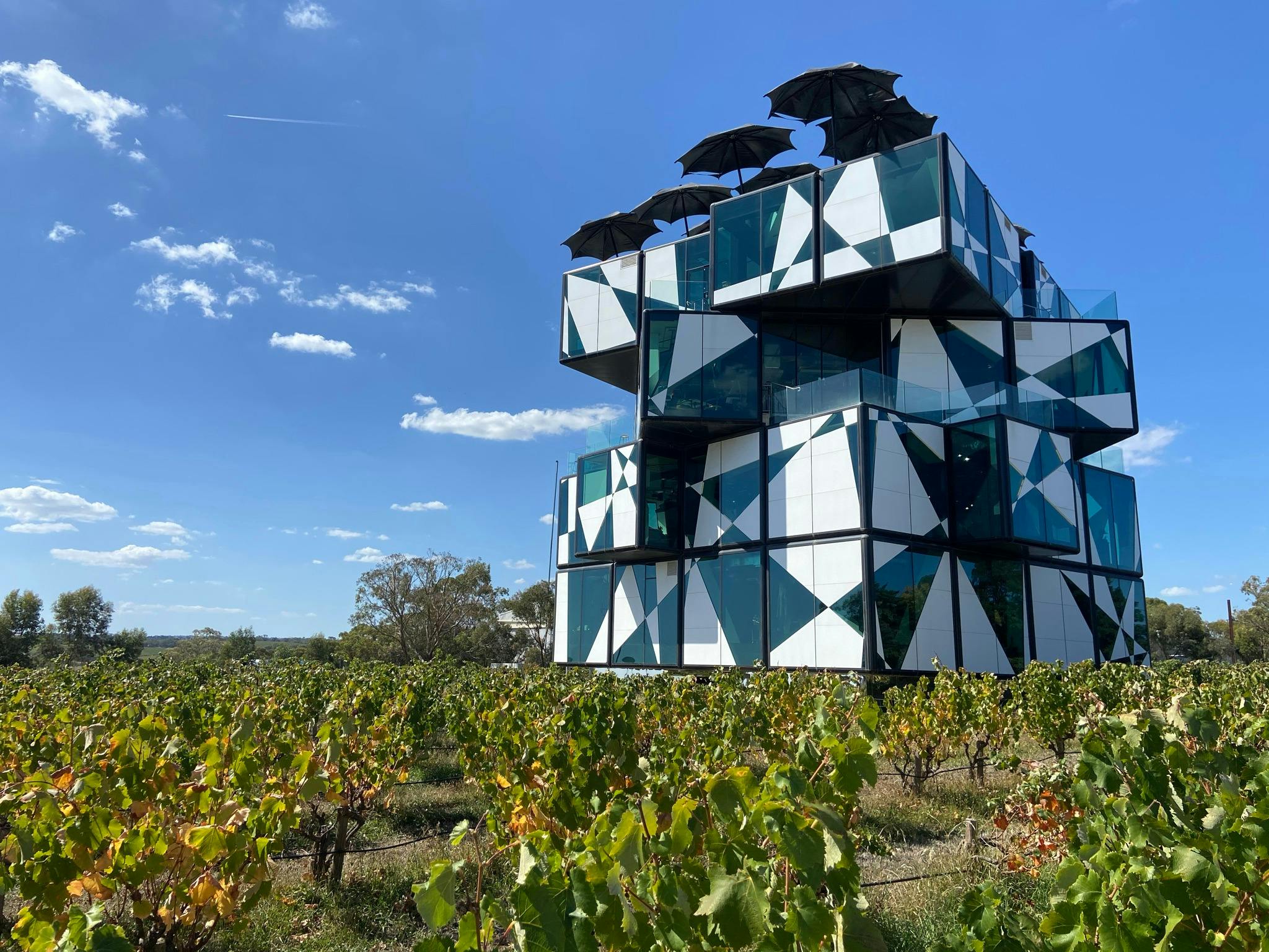 We visit the Cube before enjoying a long lunch at the D'Arenberg vineyards