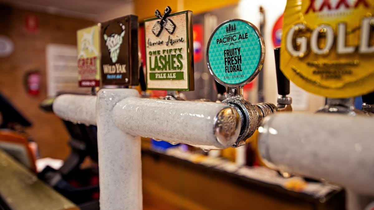 Enjoy an ice cold beverage in the bar