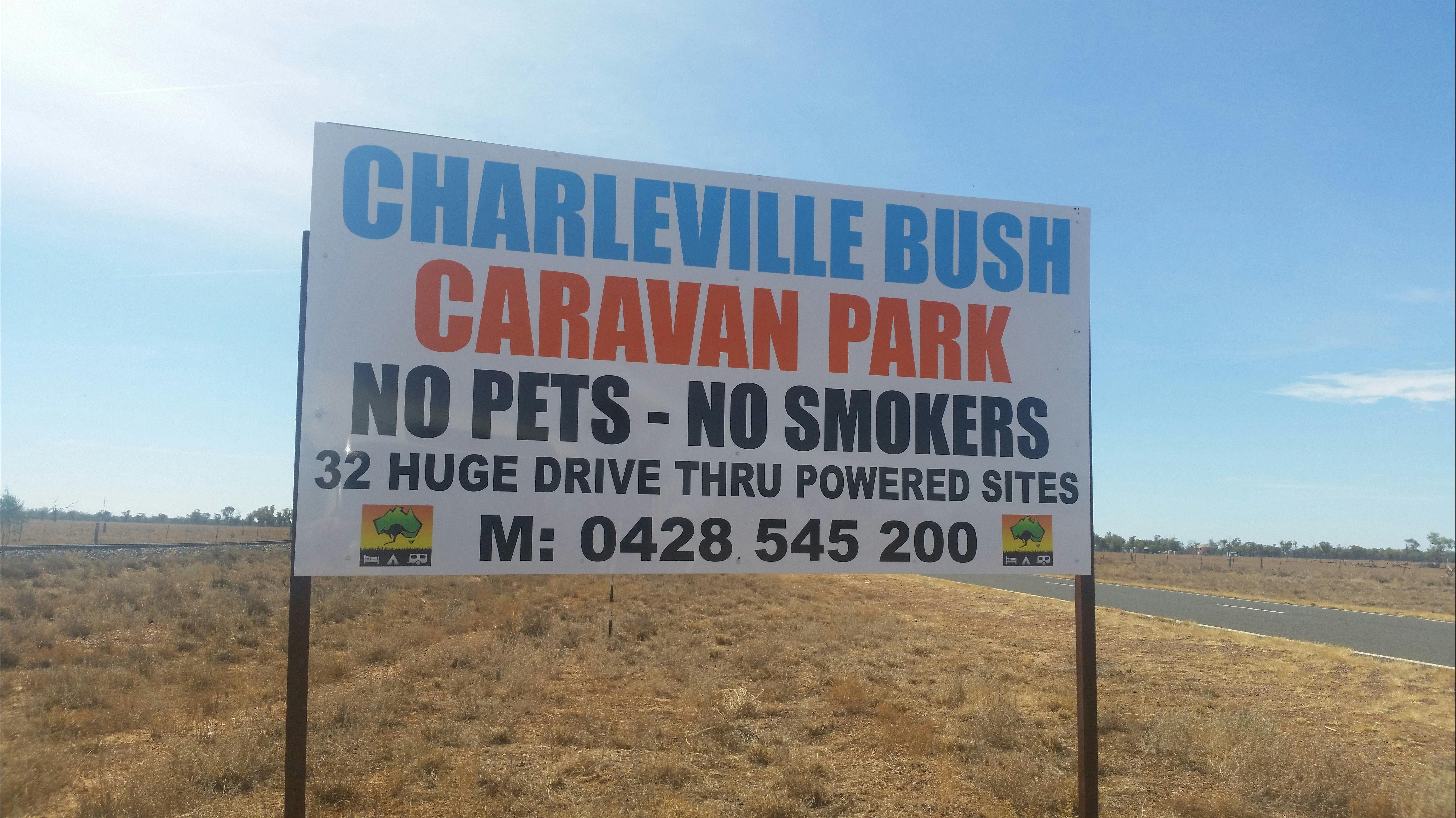 Charleville Bush Caravan Park signage
