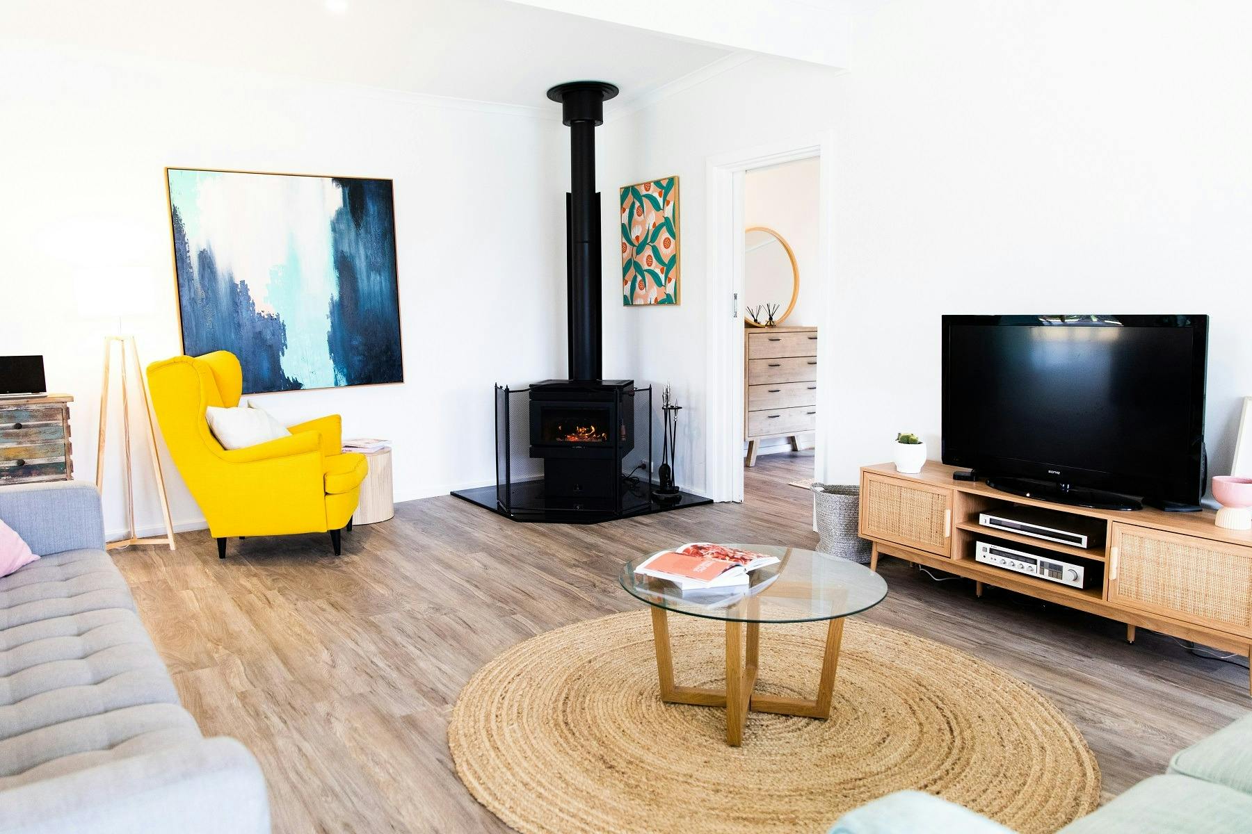 Our fireplace is the perfect place to gather with family or friends.