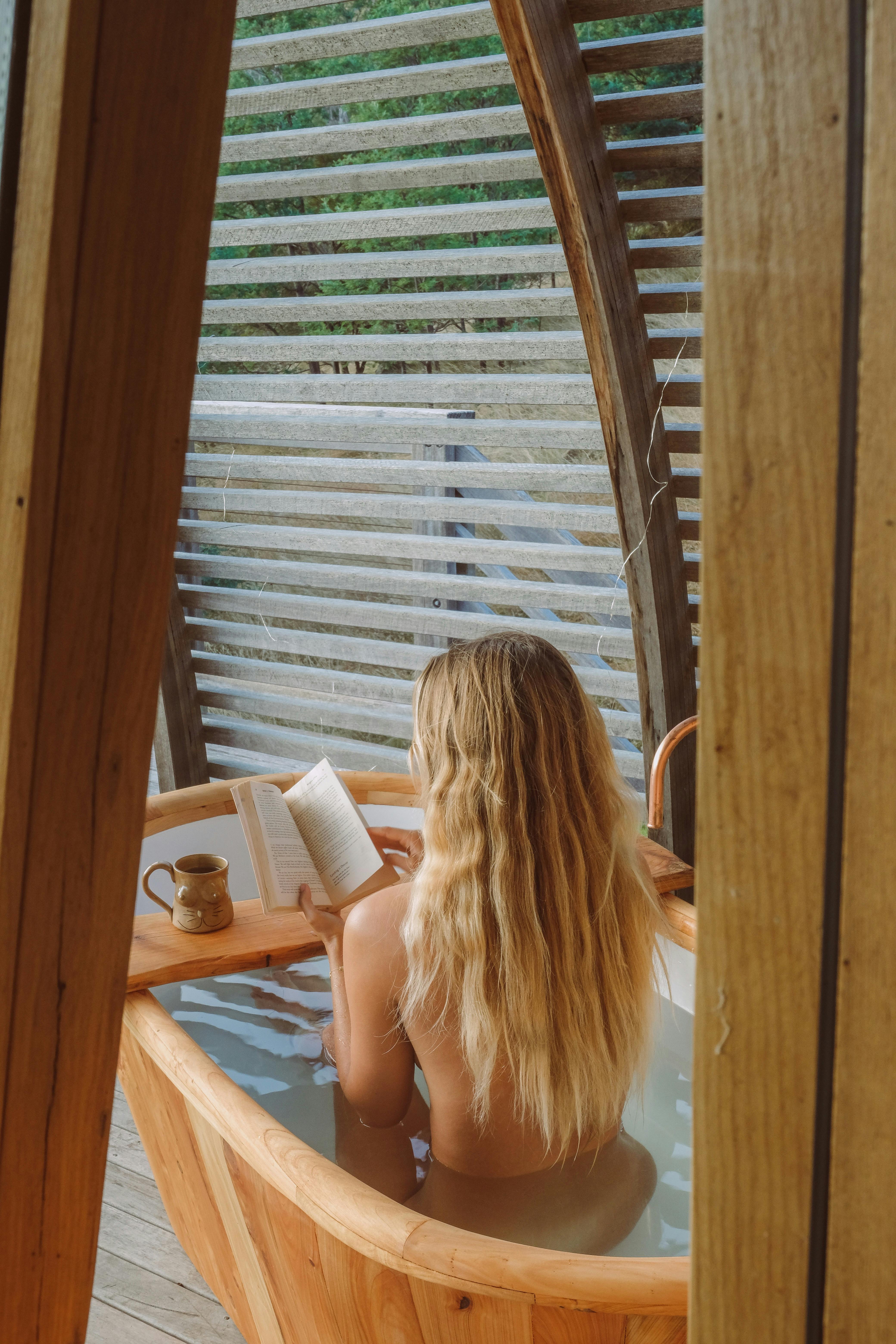 hot tub immersion on the deck