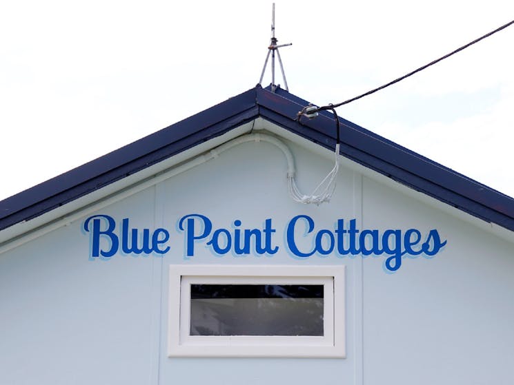 Blue Point Cottages street signage