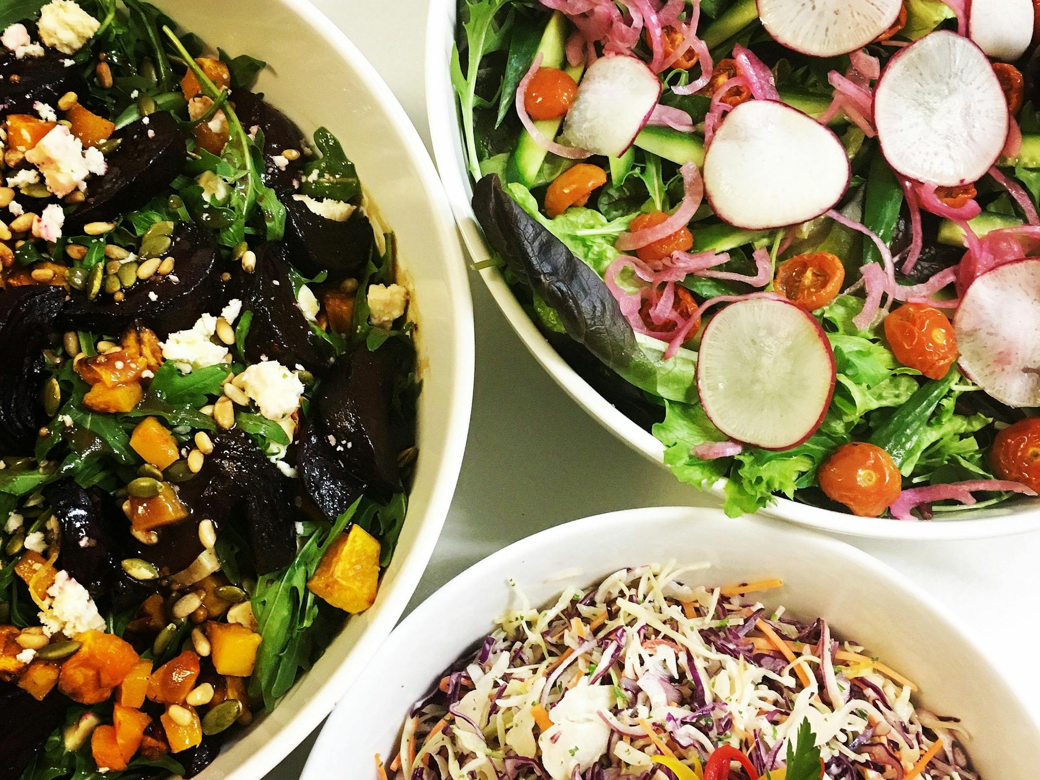 Fresh seasonal salads for a gathering in your backyard or part of a  buffet or dining package