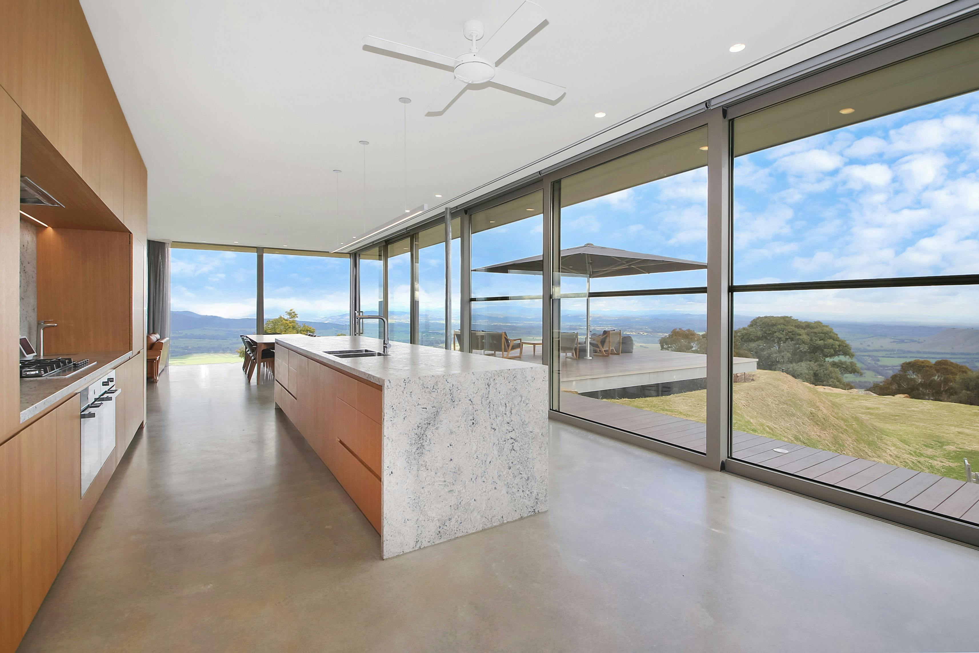 Kitchen with views