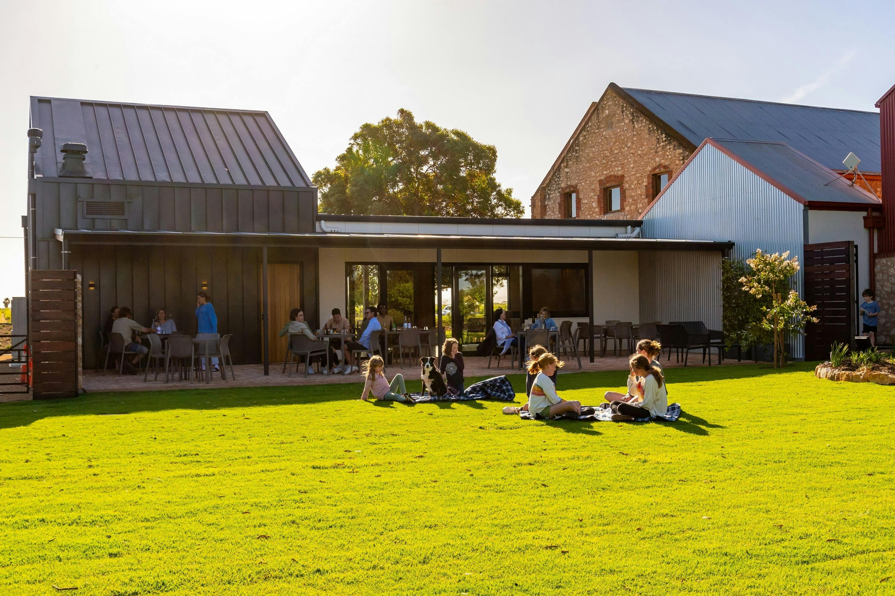 Bremerton Wines Cellar Door Lawn and verandah