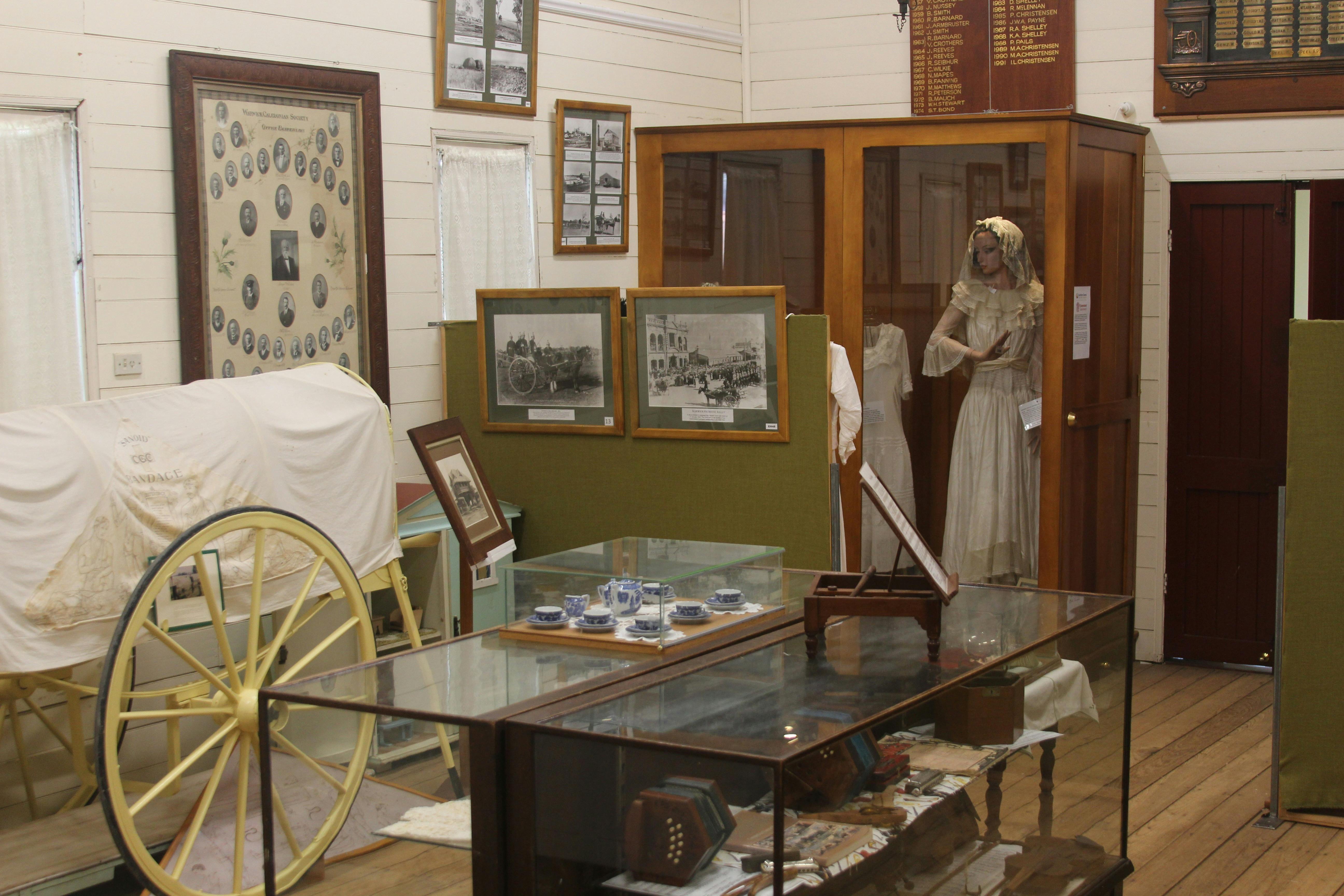 Eastwell Hall is an old Church transported to the Museum site and contains  local historical items .