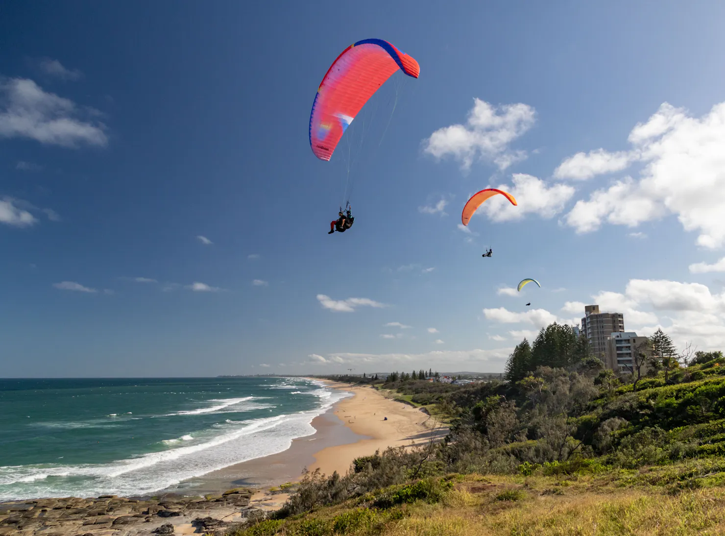 Tandem Paragliding at Point Cartwright