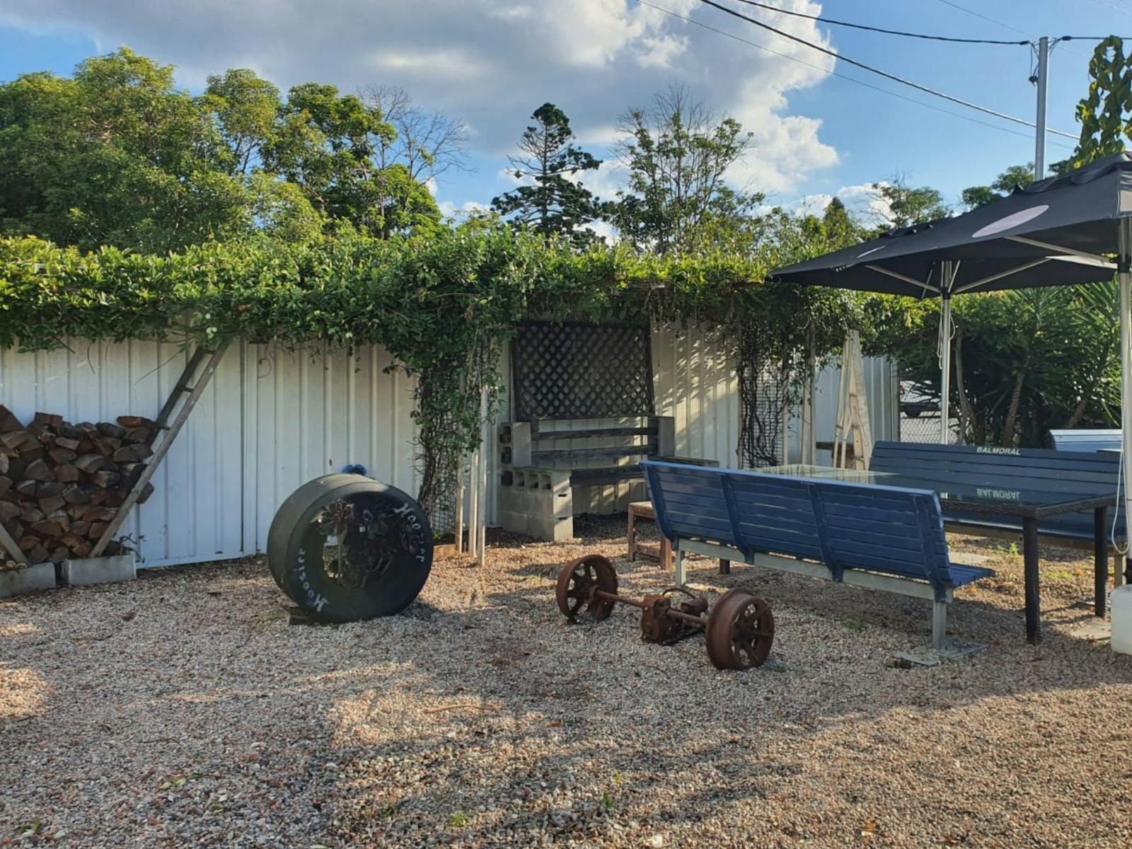 Seating as well as our fire wood displays.