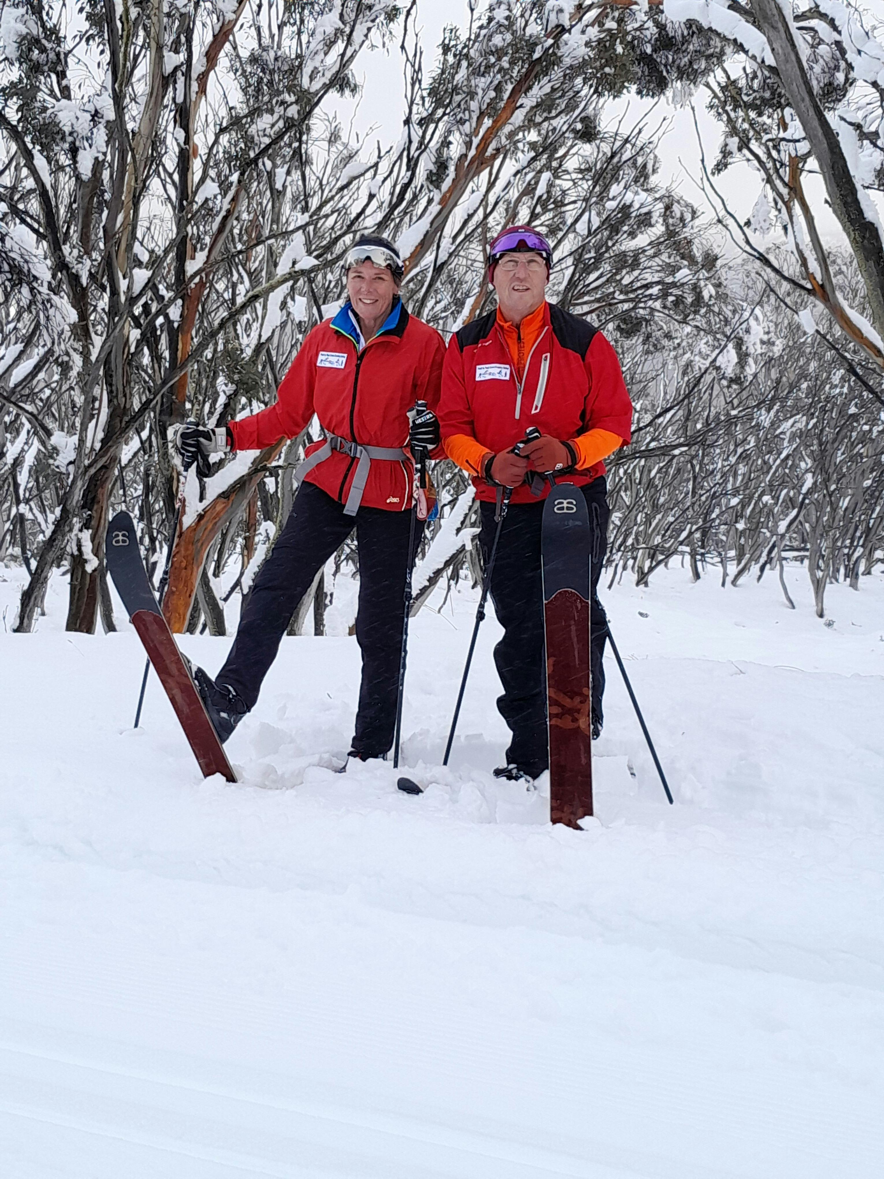 Skishoes with built in mohair