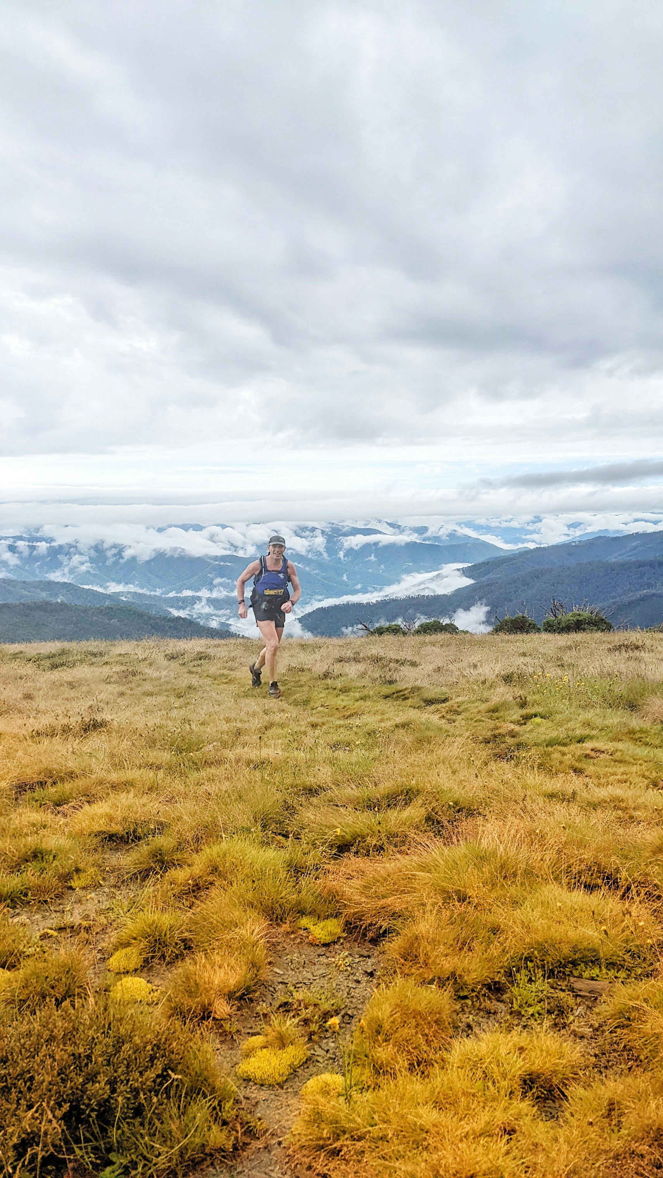 Competitor reaching the top of Bon Accord Spur