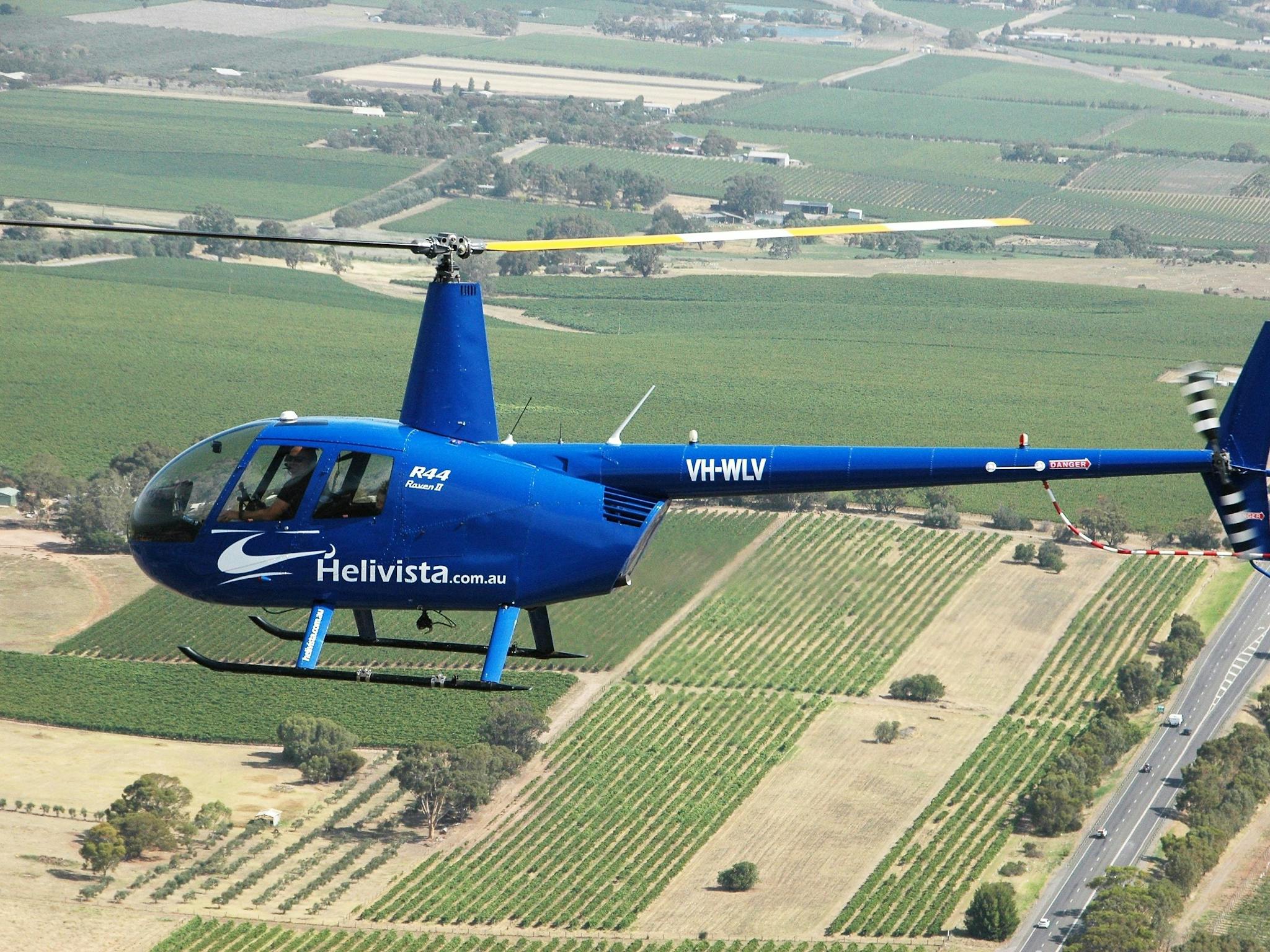 R44 over the Vale