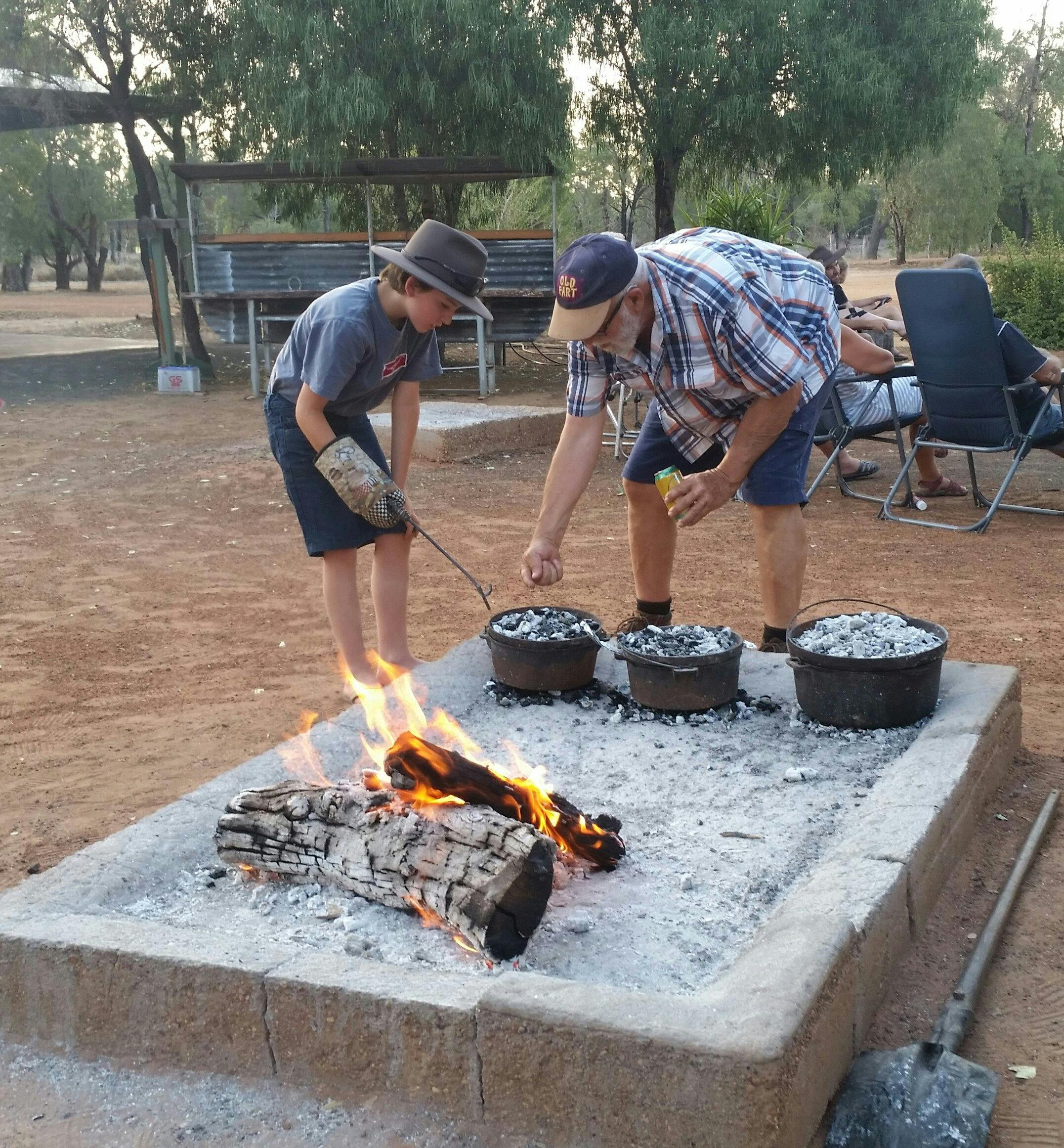 Cooking in the campovens