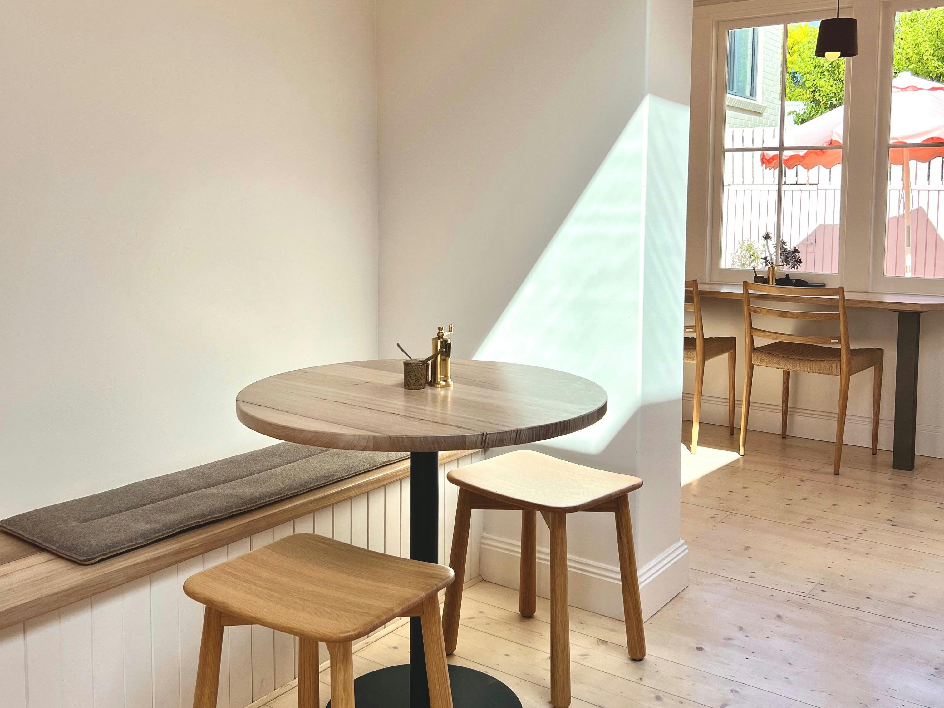 Leoht's interior is flooded with natural light and natural.