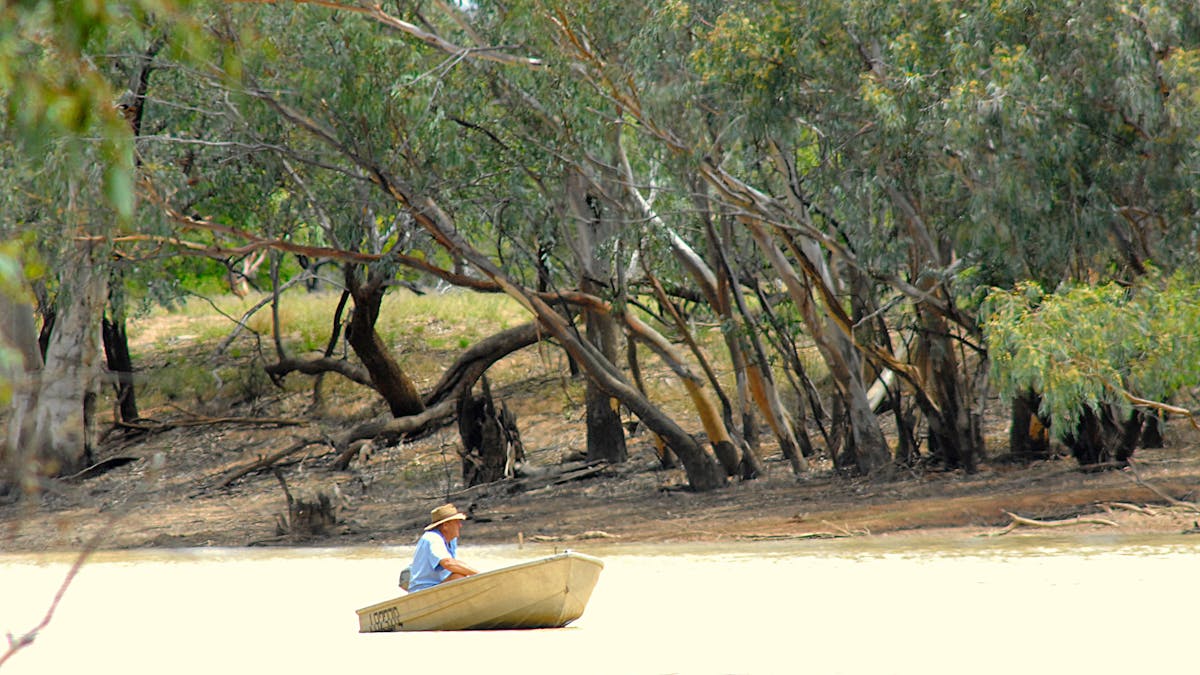Boating on Gumholes Creek on Bowra Wildlife Sanctuary