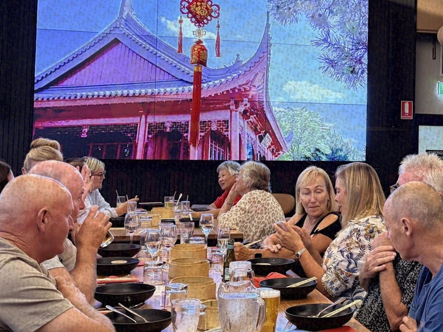 Asian Banquet, guests dining