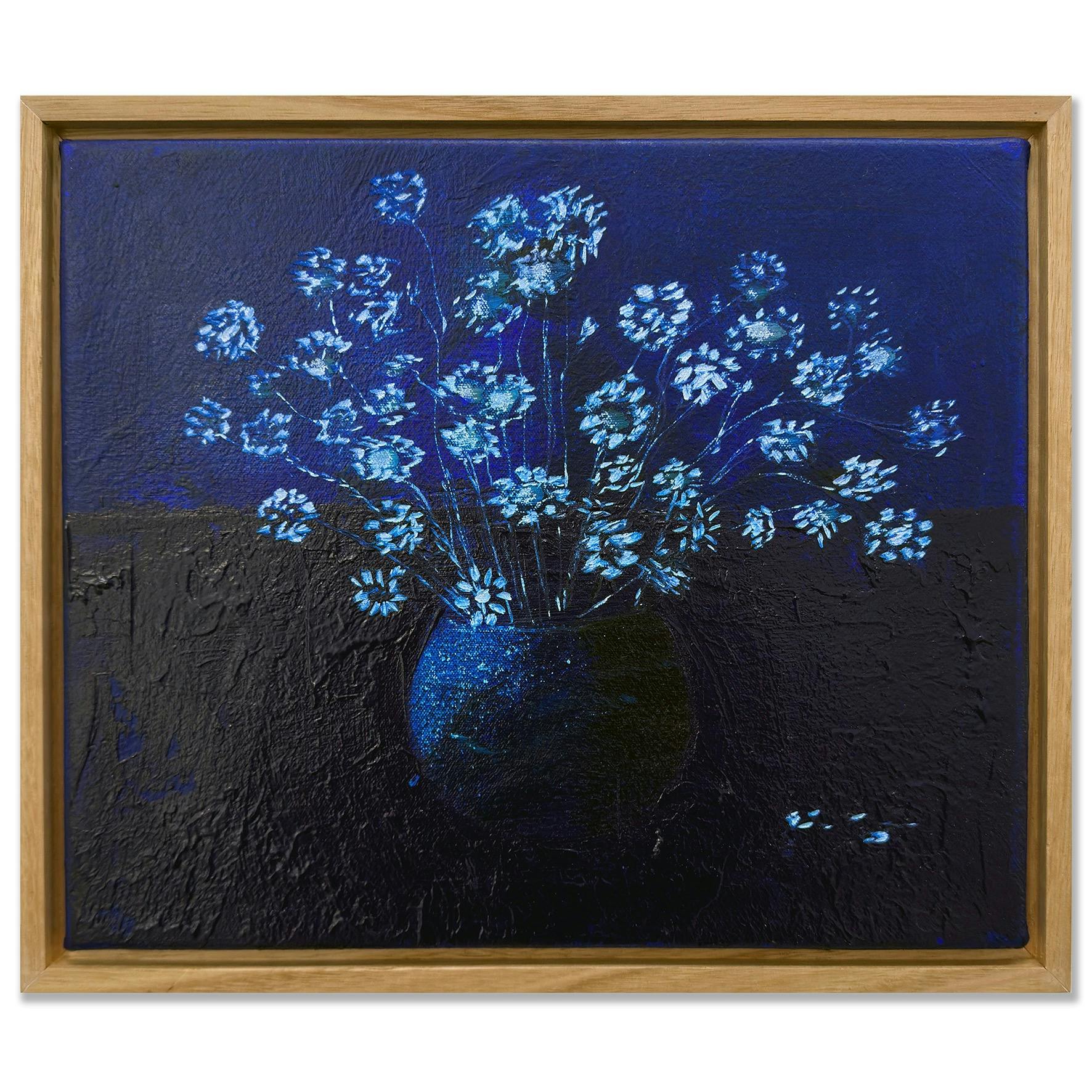 Madeleine Tuckfield-Carrano -  Gifted Memories - Paper Daisies, 2024,  Acrylic on canvas, 28x38cm