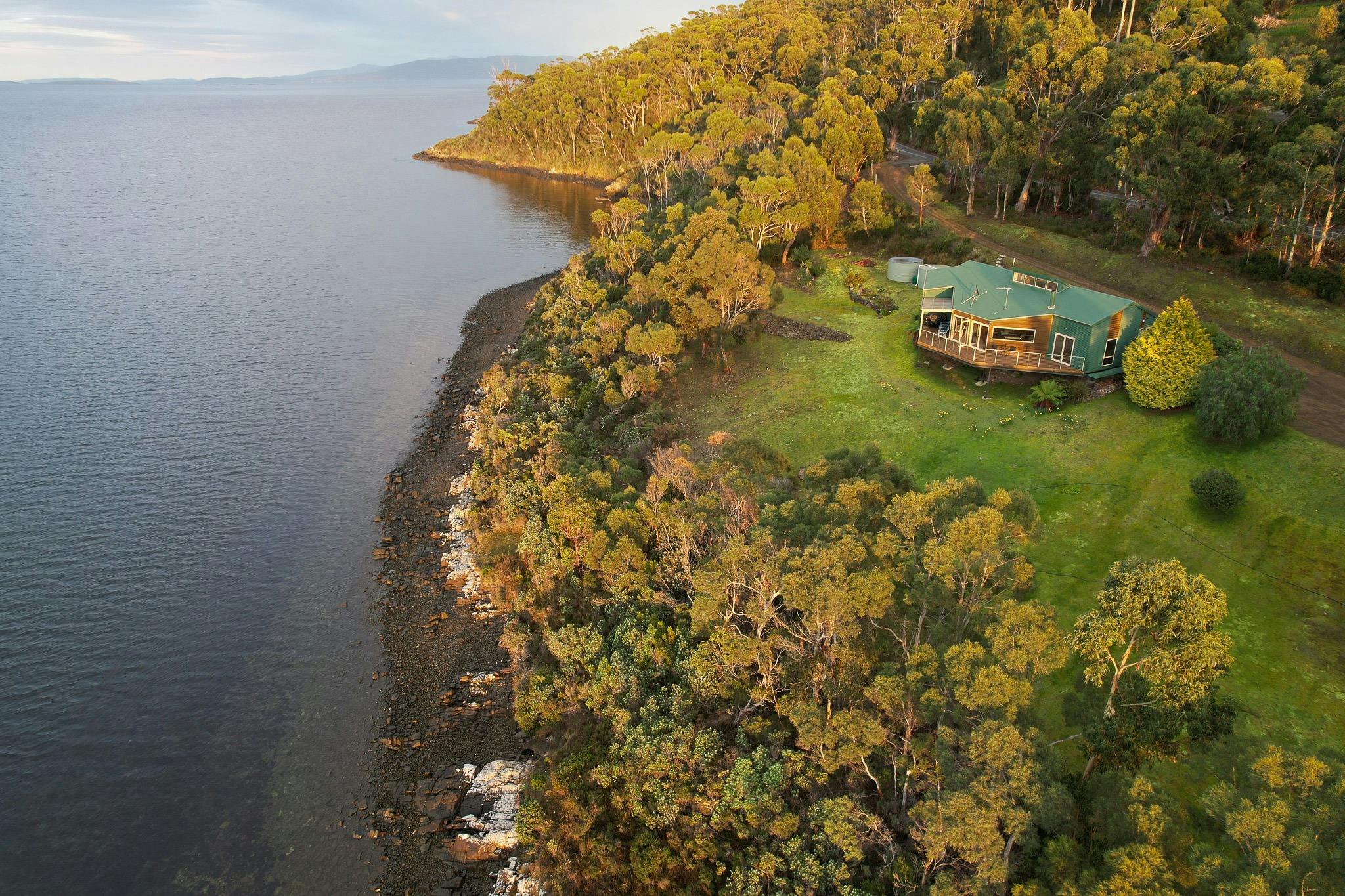 House located on the water, facing D'Entrecasteaux channel, Gordon, Tasmania