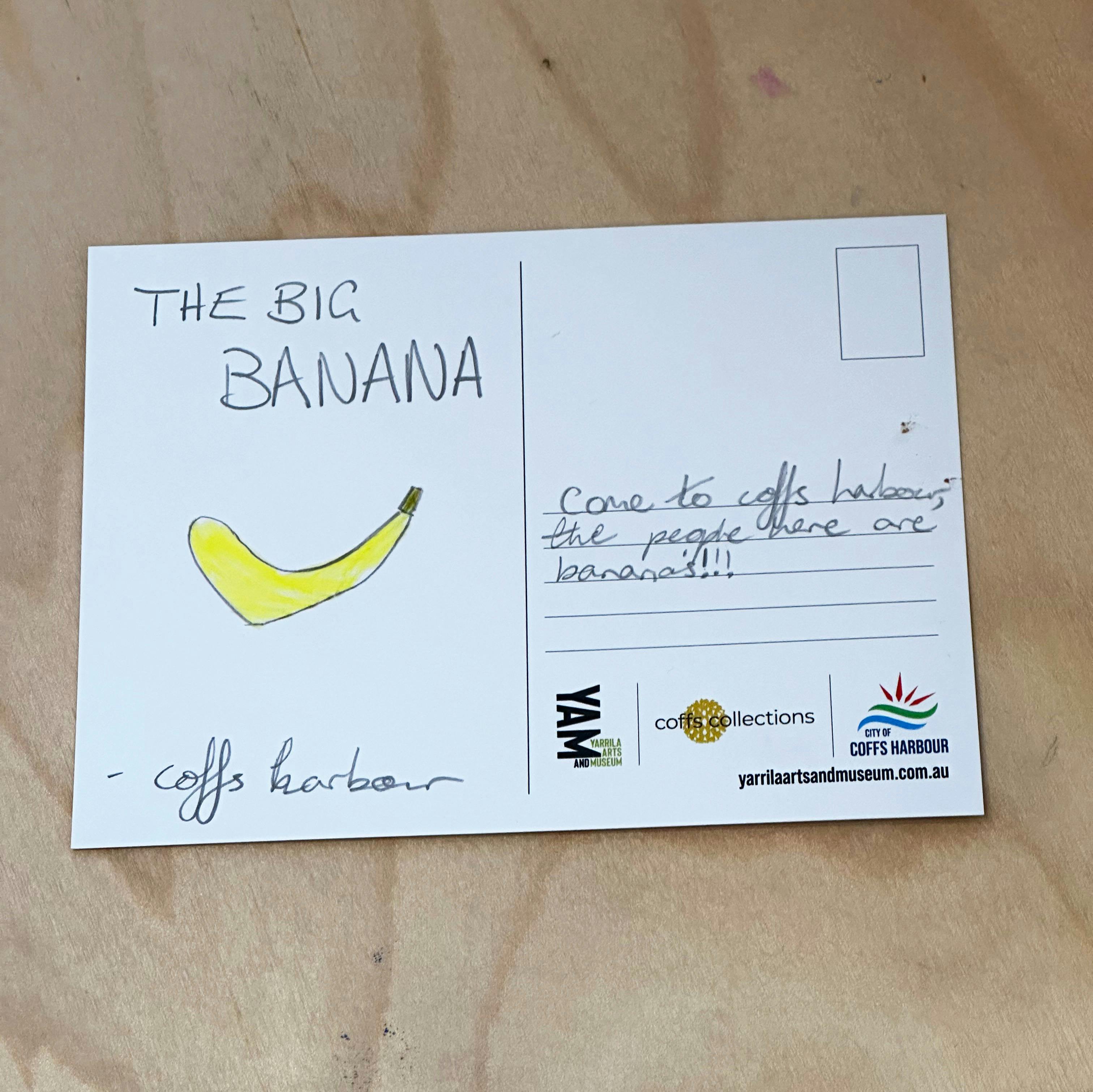 코프스 하버에 대한 어린이의 엽서 코멘트