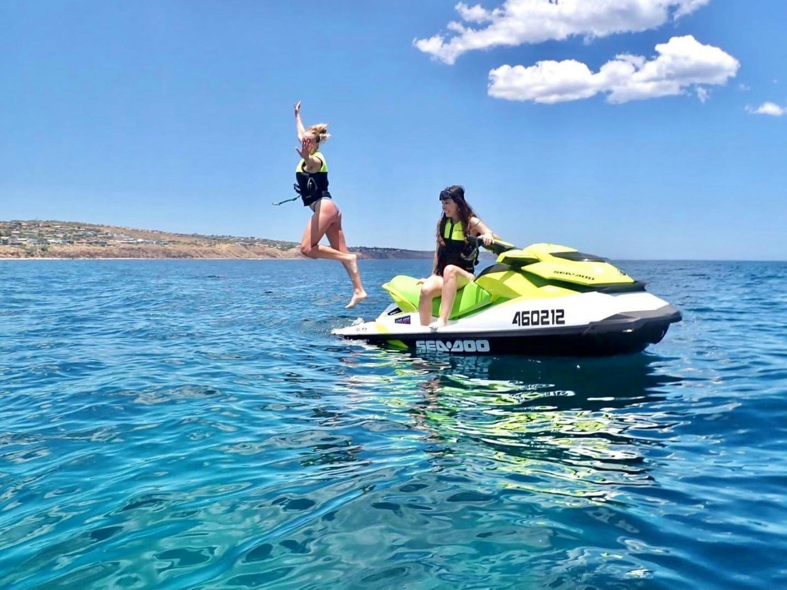 View from sitting on a jetski