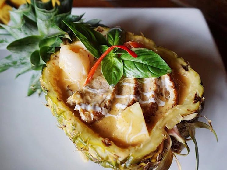 Curry in a pinapple at Andaman Thai, Shellharbour Village