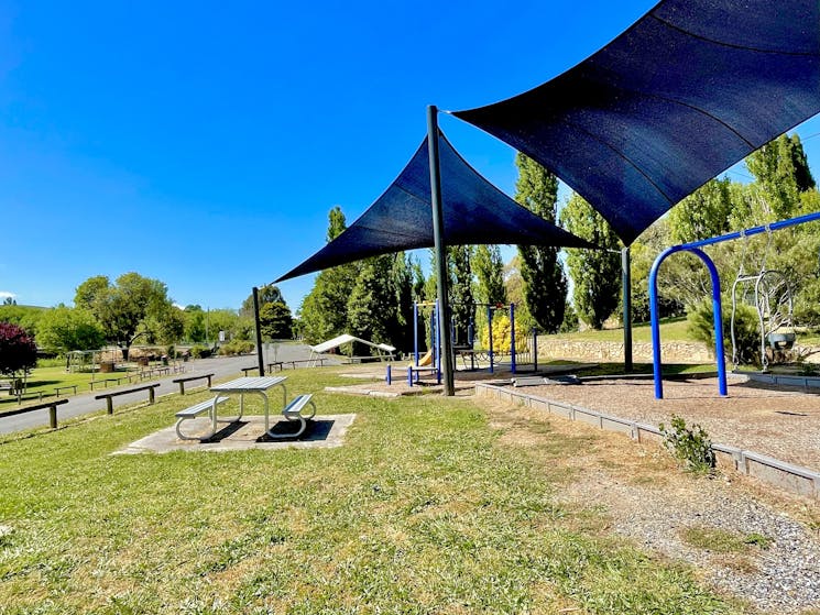 Playground with Slide and Swings