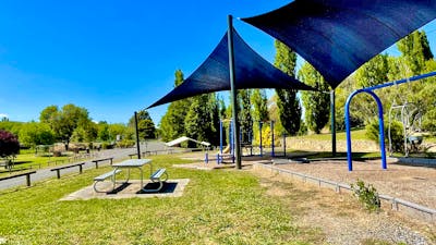 Playground with Slide and Swings