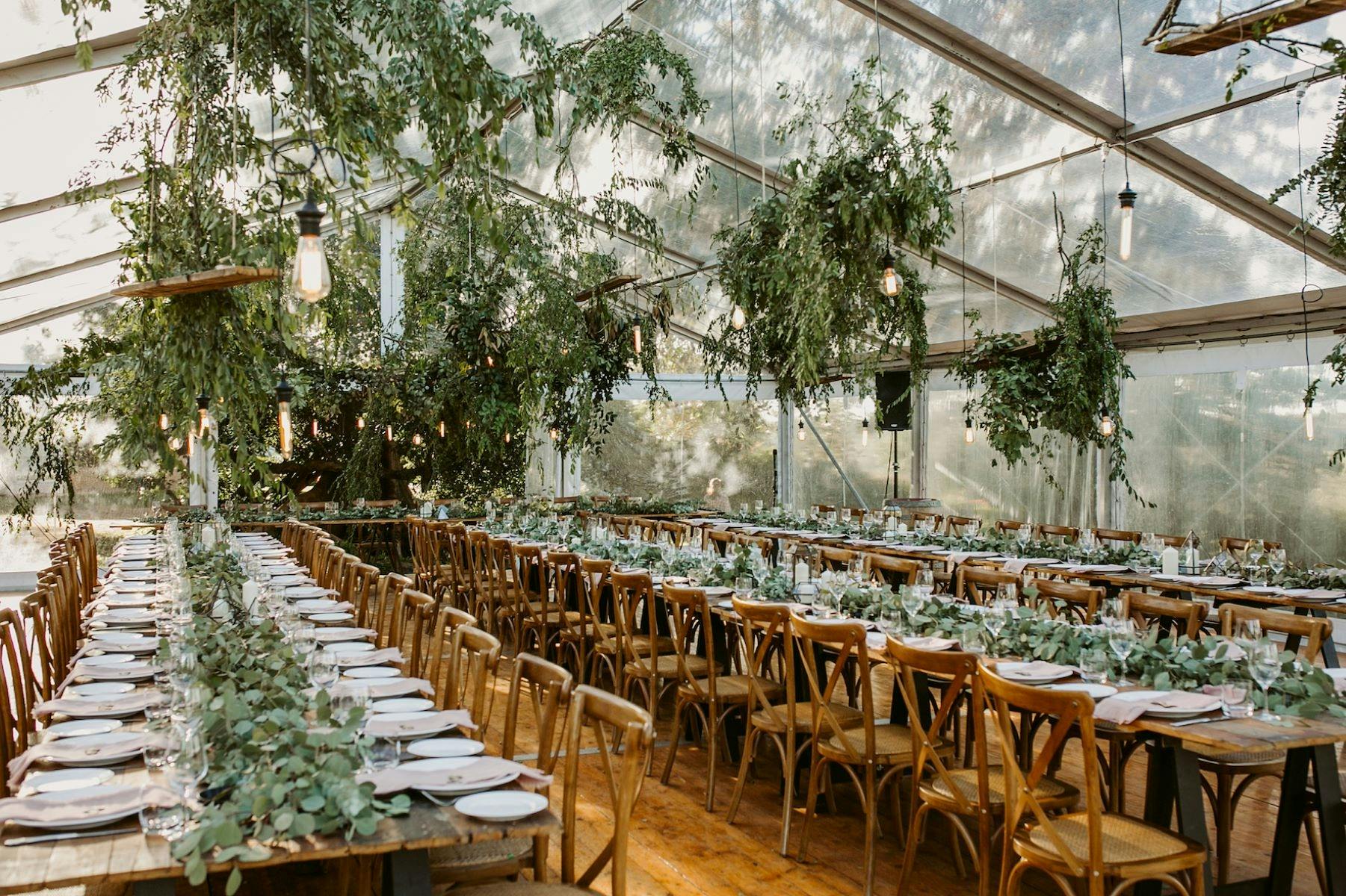 Marquees, clear roof