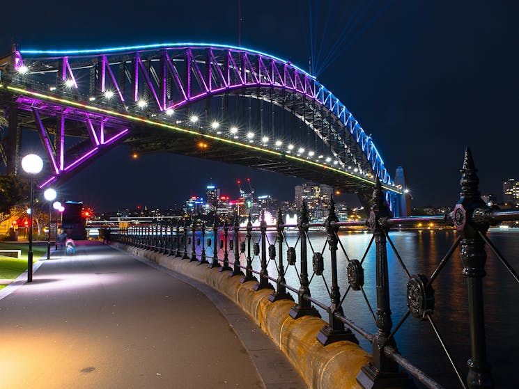 The path leading towards Sydney Harbour Bridge