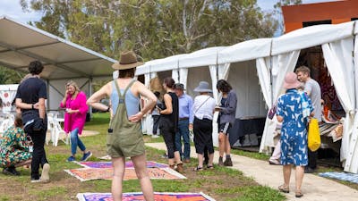 Buyers at the AIATSIS Indigenous Art Market