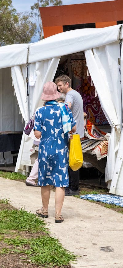 Buyers at the AIATSIS Indigenous Art Market