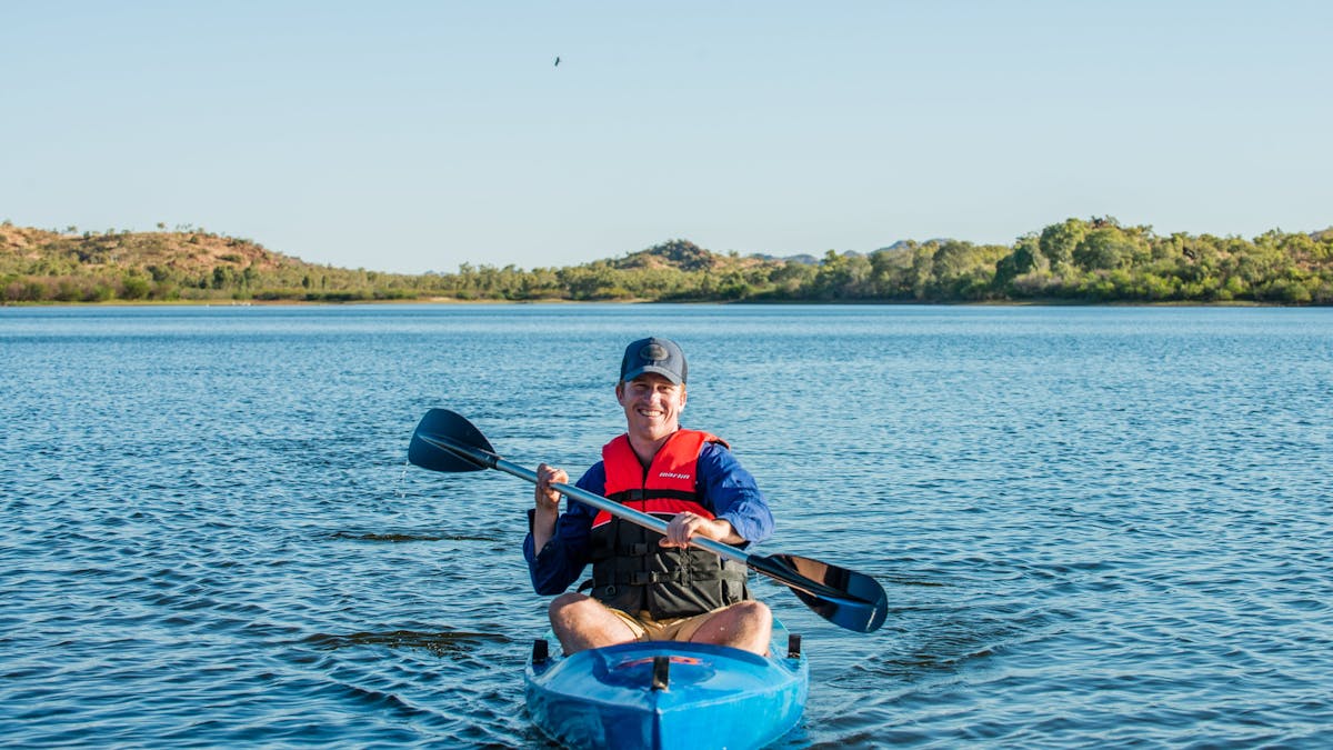 lady in a kayak