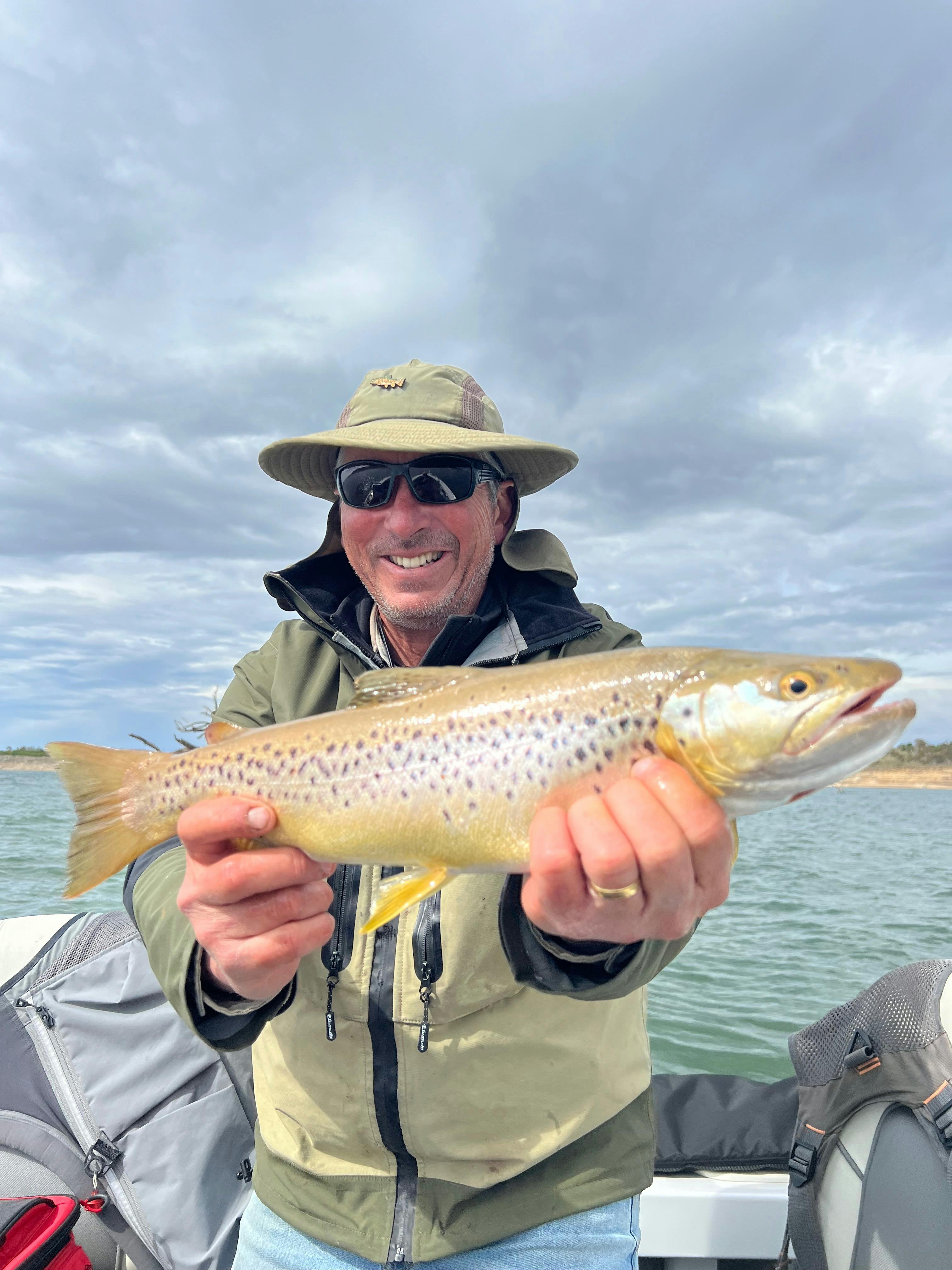 Big Brown Trout taken on Fly by Harry