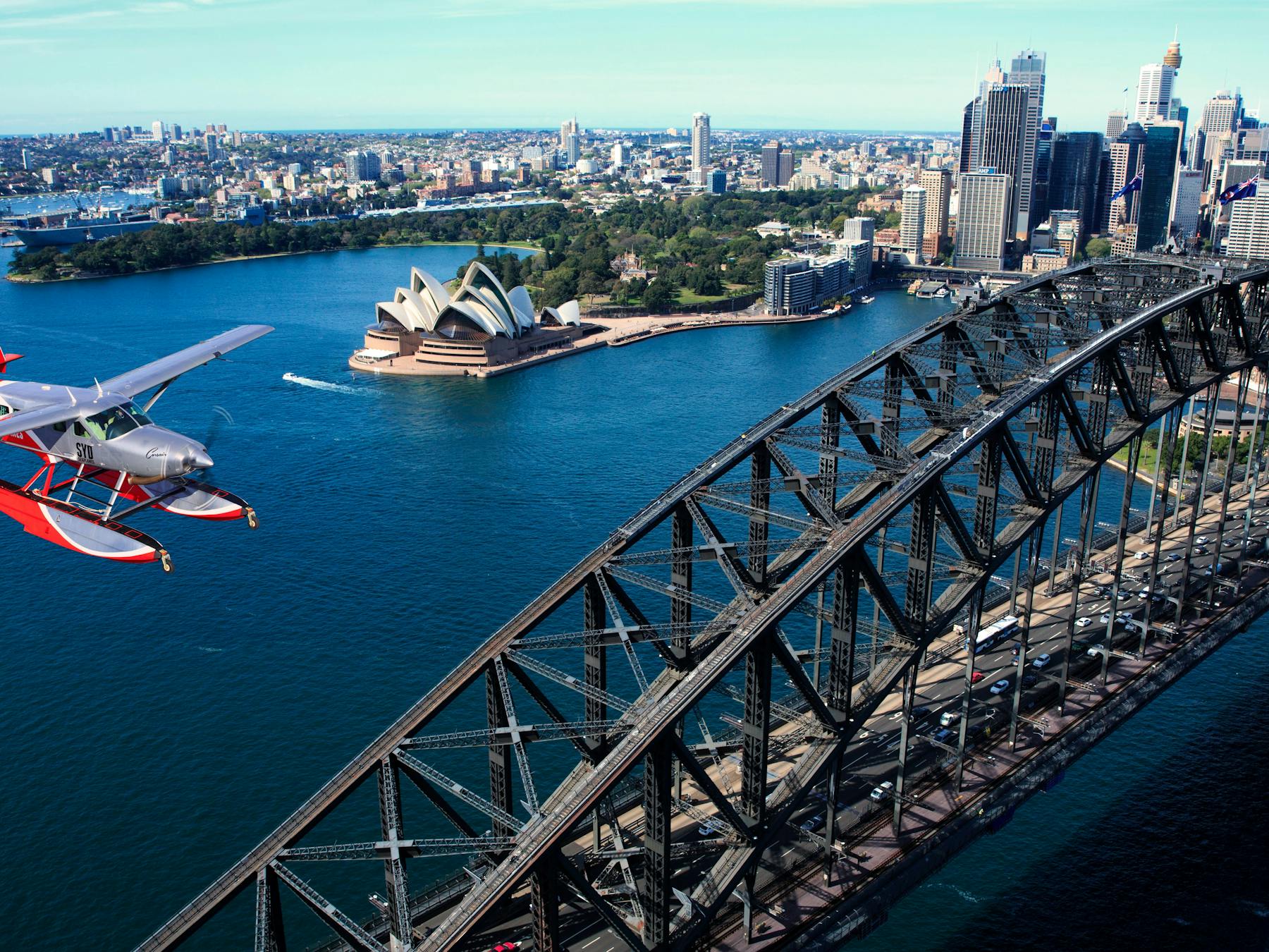 Sydney Seaplanes over the Harbour Bridge