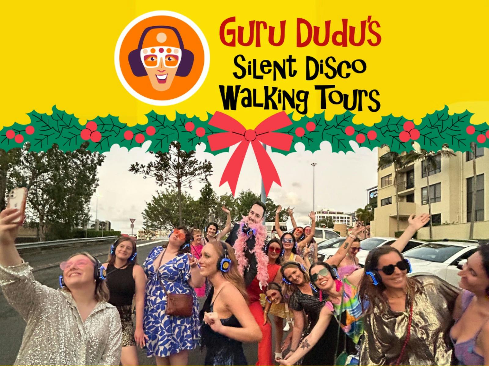 Guru Dudu Silent Disco Walking Tour, Brisbane Fun, Visit Brisbane Whats On, Brisbane Events XMas