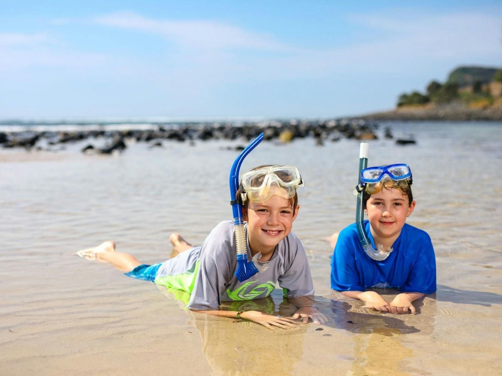 snorkellers at the boat channel