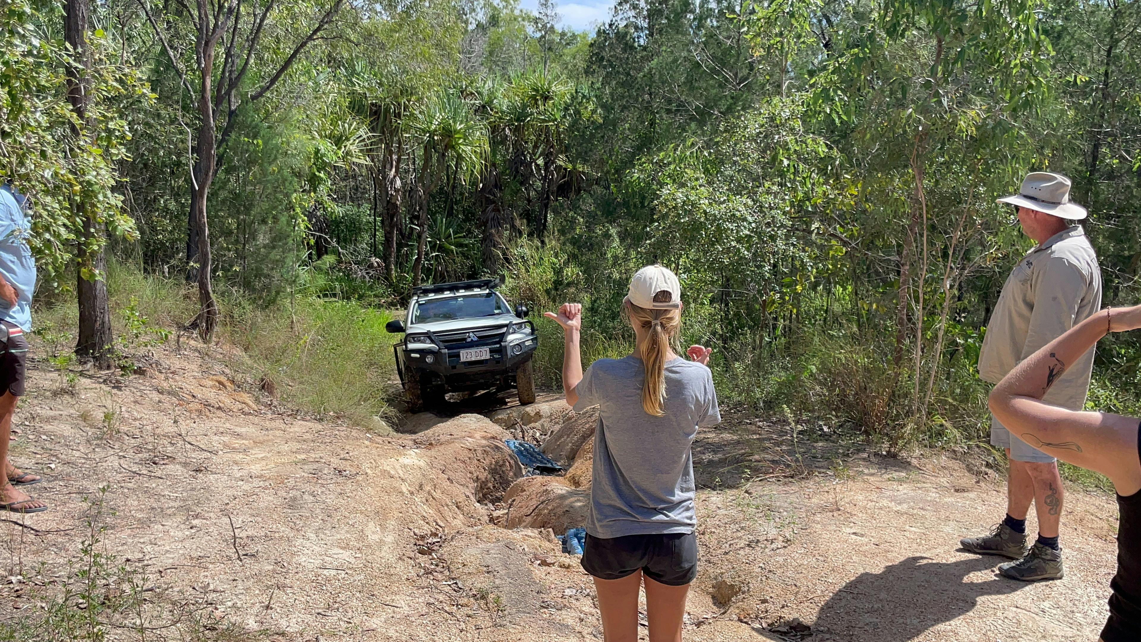 Women learning to be a spotter