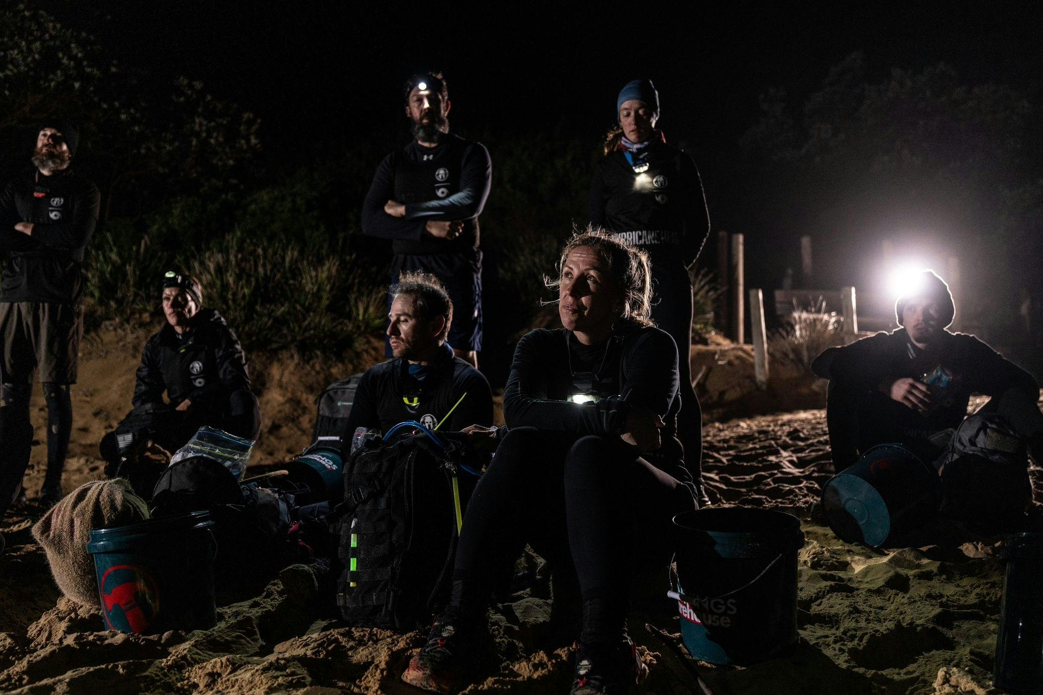 A group of competitors get a briefing.