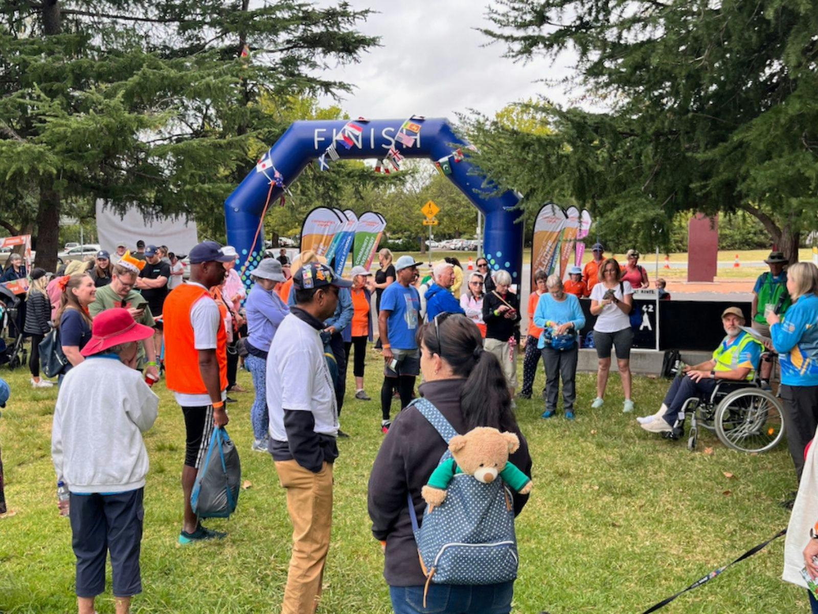 A crowd of people at the start